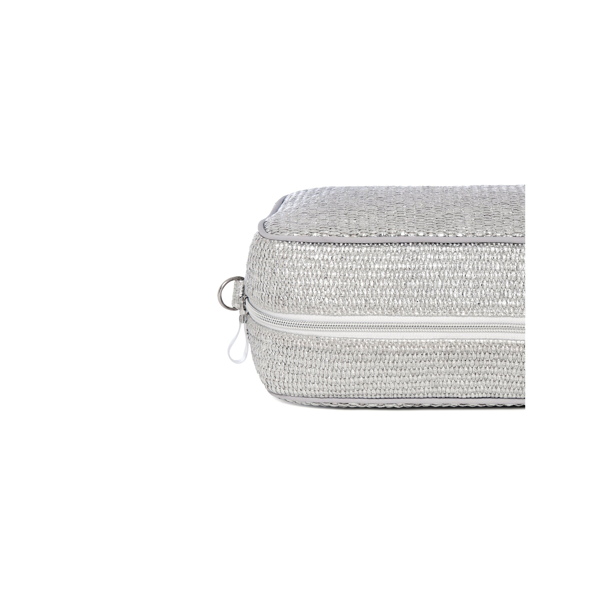 BOO Pouch | Silver Raffia Turtle