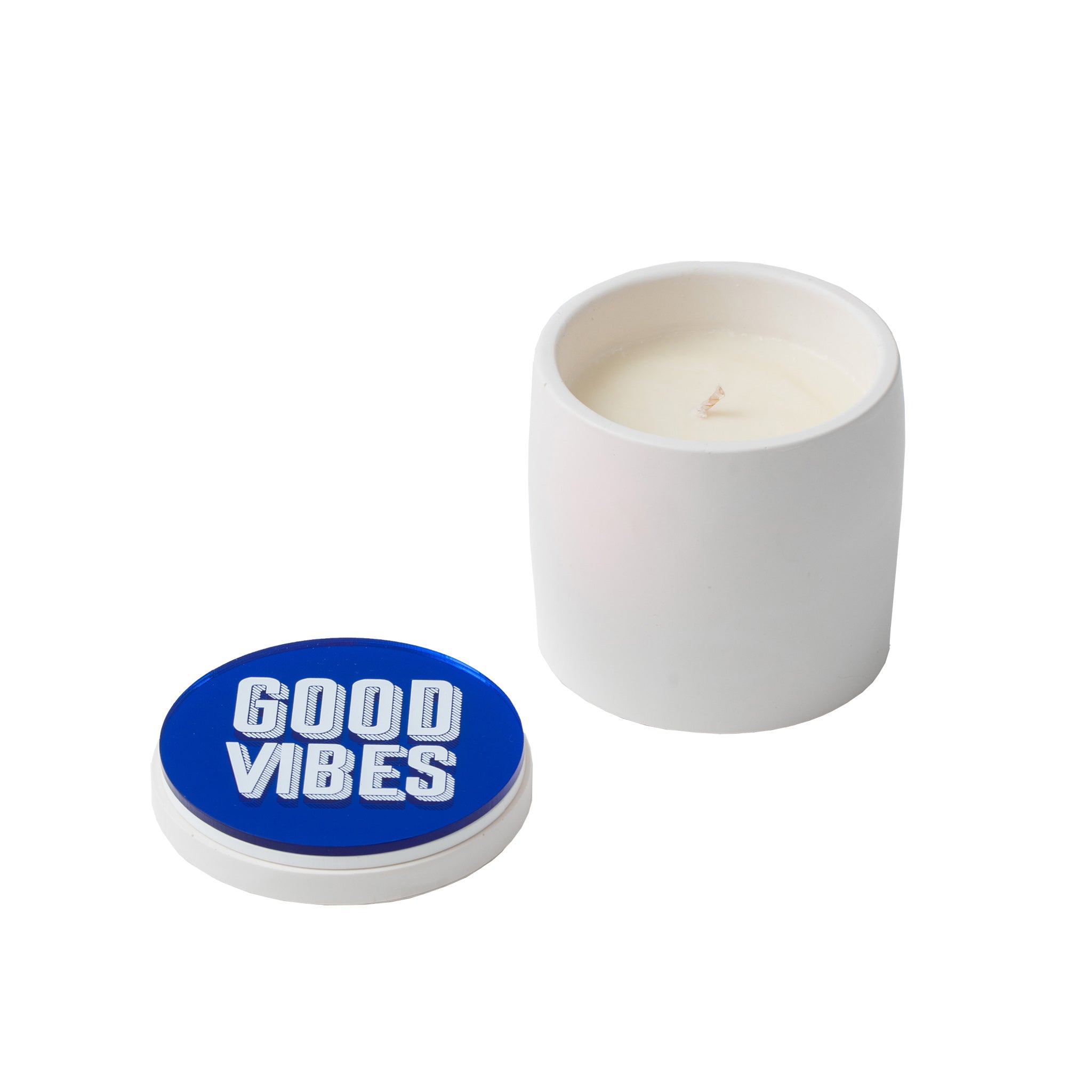 Candle Pot | Blue Good Vibes