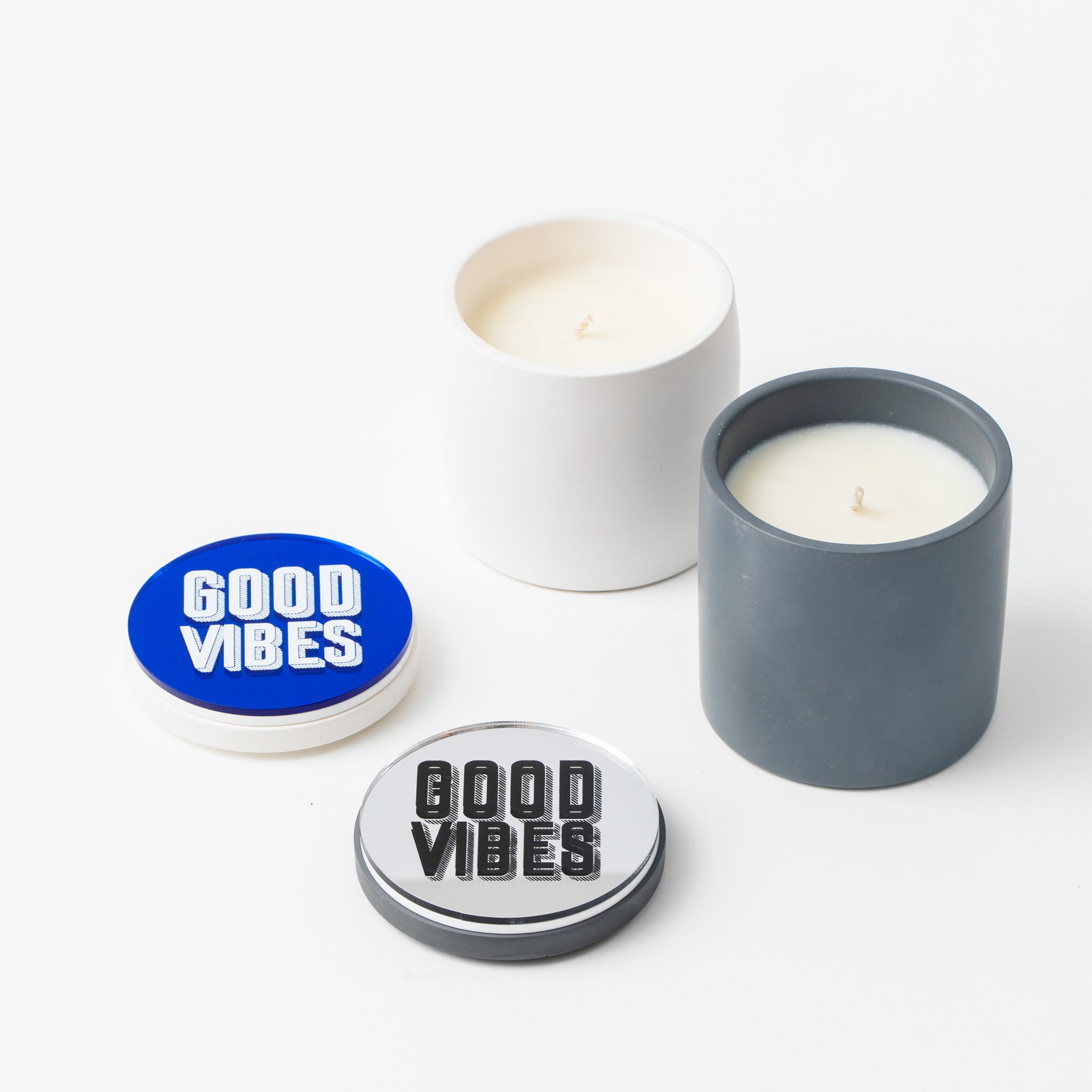 Candle Pot | Blue Good Vibes