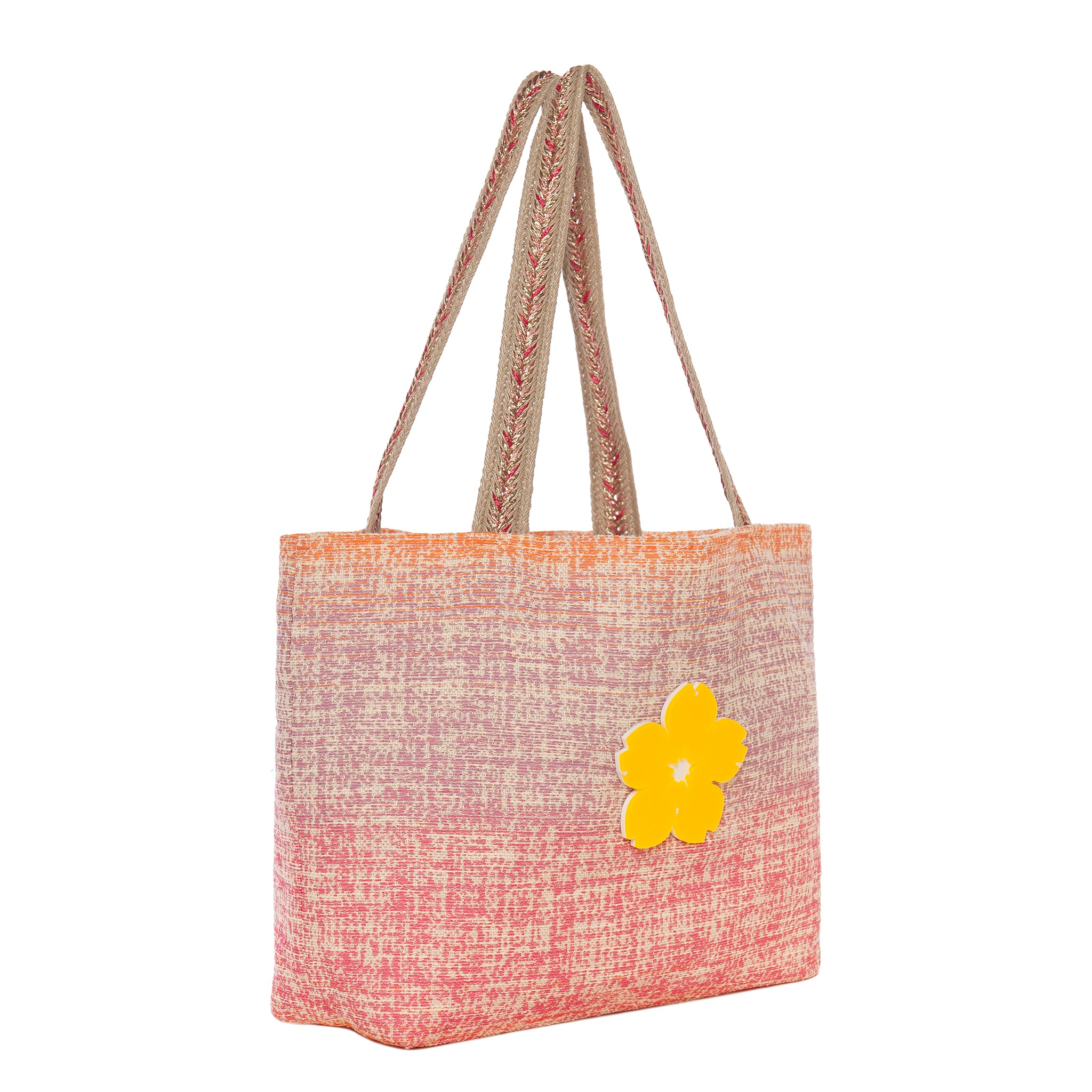 Cloe Medium Tote bag | Pink Degrade Flower