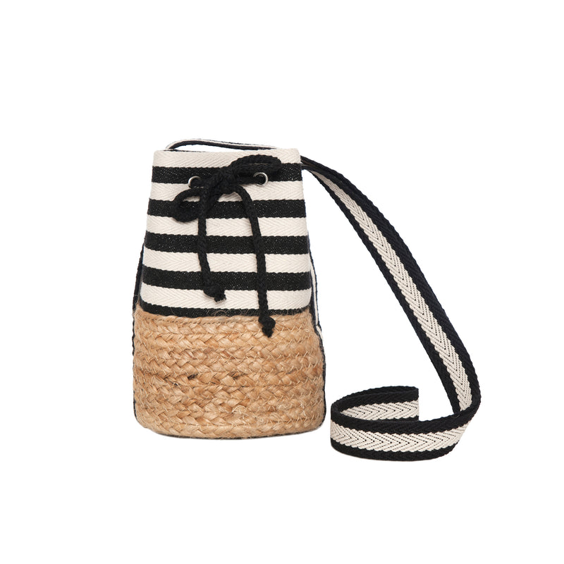 CORA Bucket Bag Mini | Black Stripes - KOKU Concept