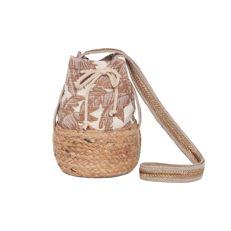 CORA Bucket Bag Mini | Mocha Palms - KOKU Concept
