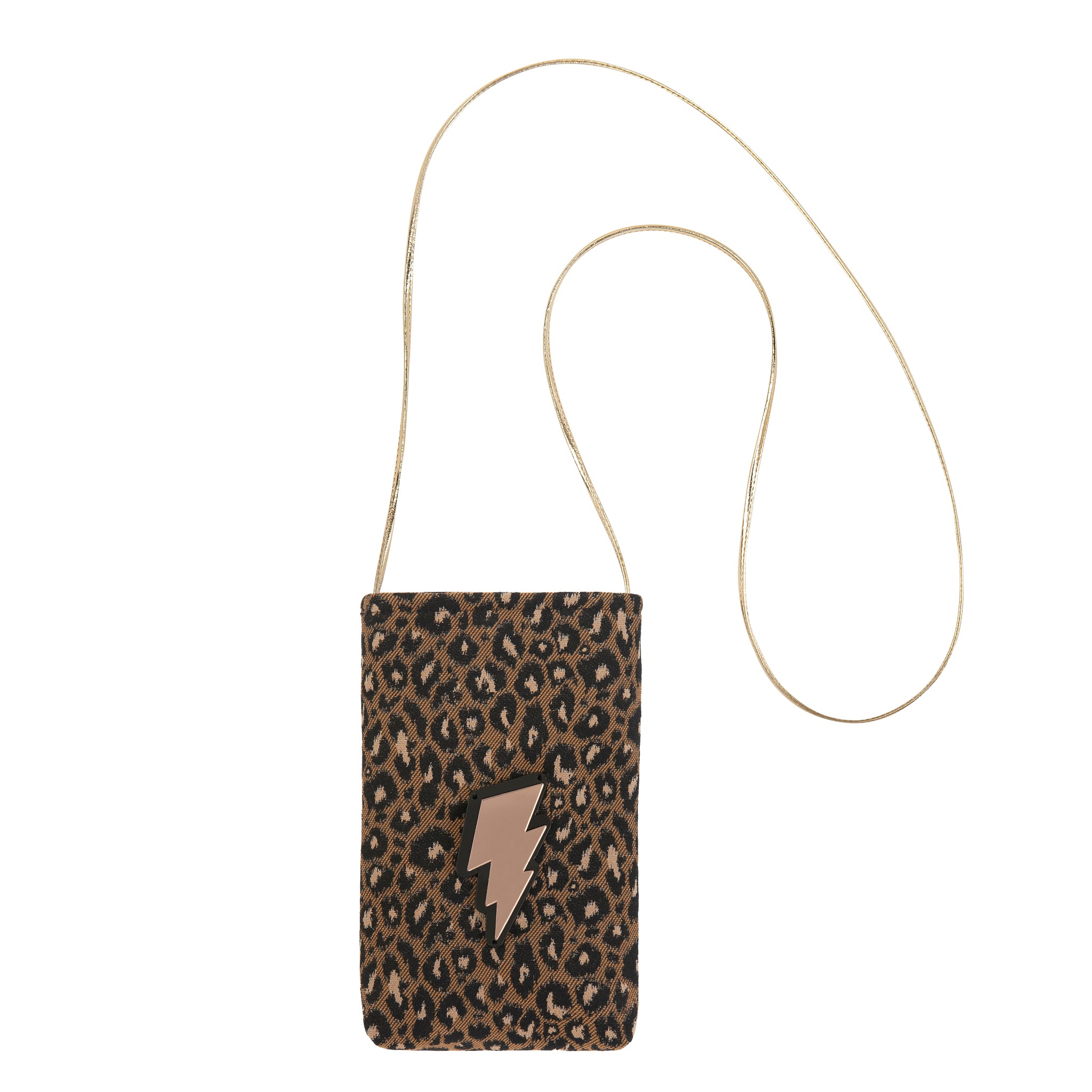 EV Phone Pouch | Khaki Animal Lightning