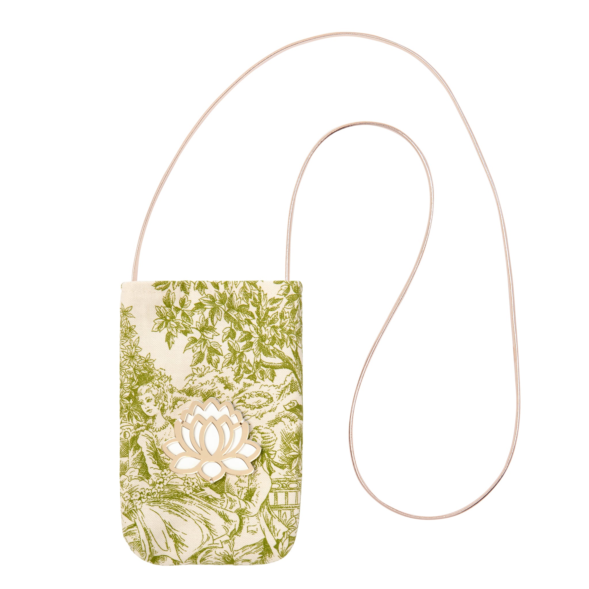 EV Phone Pouch | Lime Countryside Waterlily