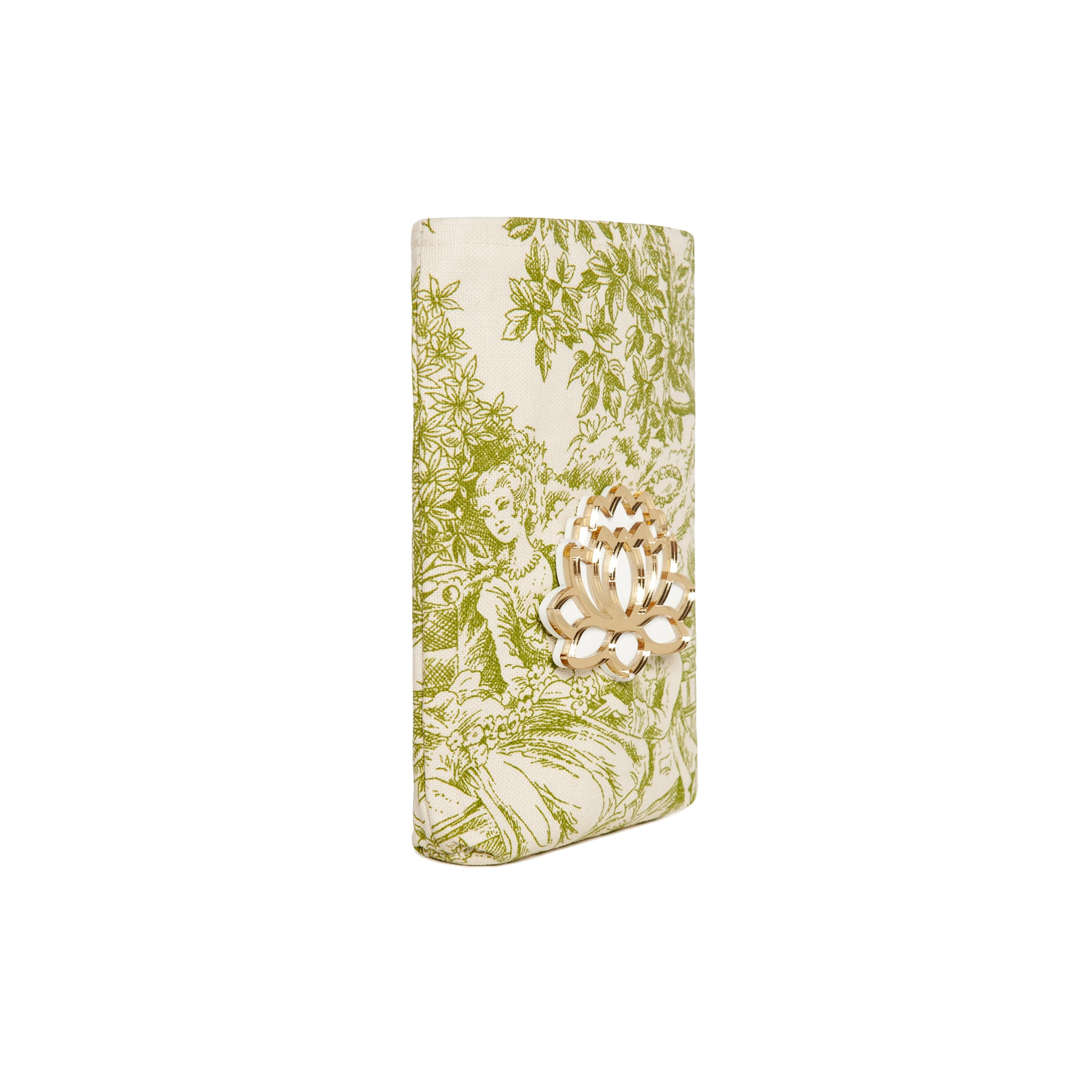 EV Phone Pouch | Lime Countryside Waterlily