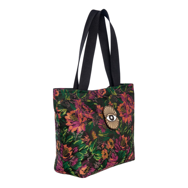 Blue Evil Eye Round Tote Bag