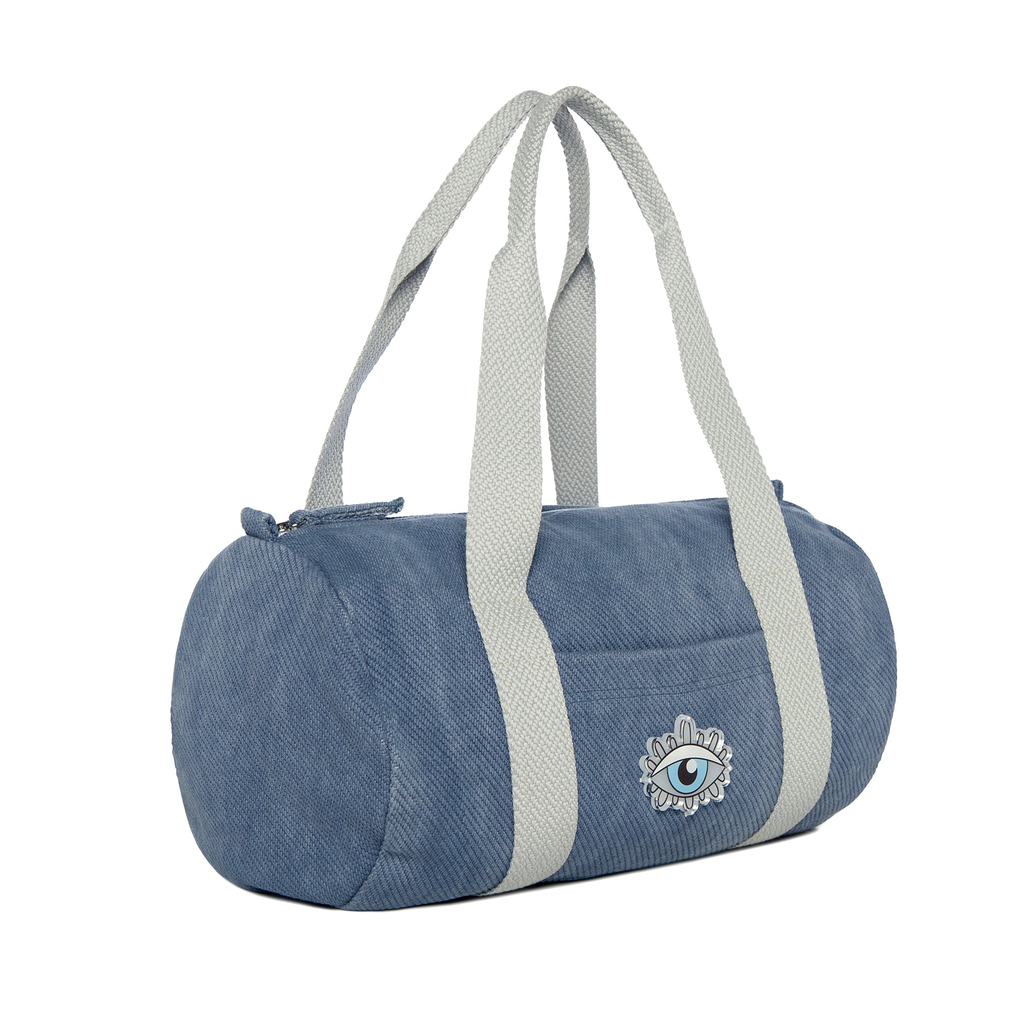 Gaby Small Duffel bag | Blue Diagonal Evil Eye