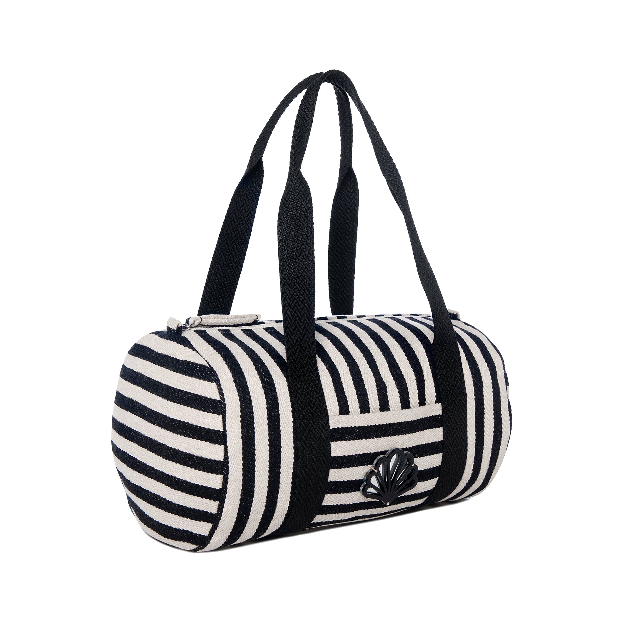 Gaby Small Duffel bag | Black Stripes Peacock