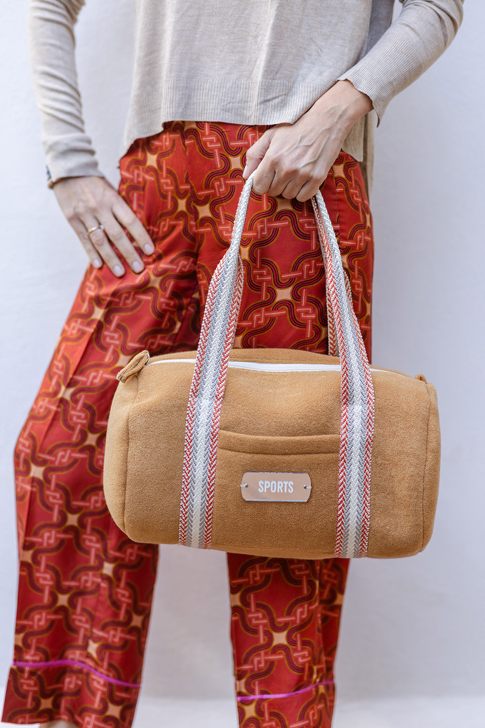 GABY Small Duffel bag | Ochre Towel Tag