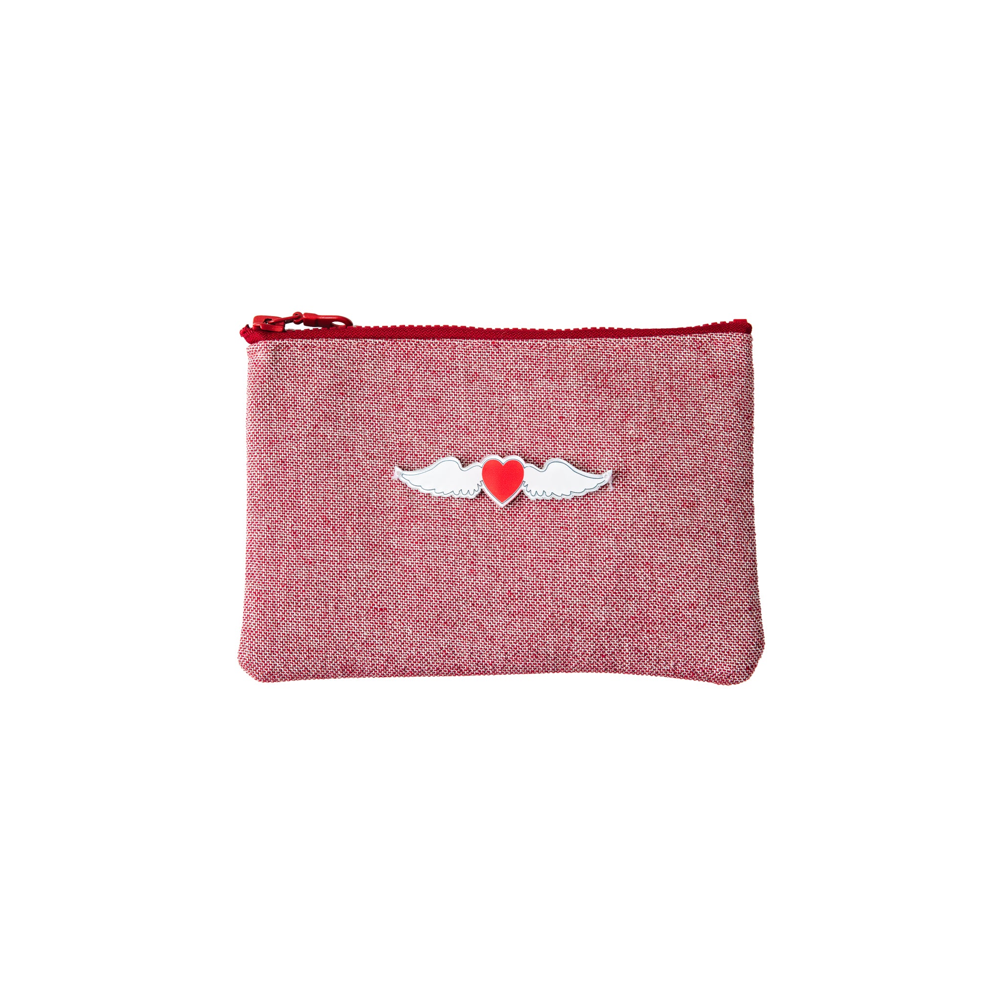 GALATIA Pouch | Red Sparkle Heart with Wings