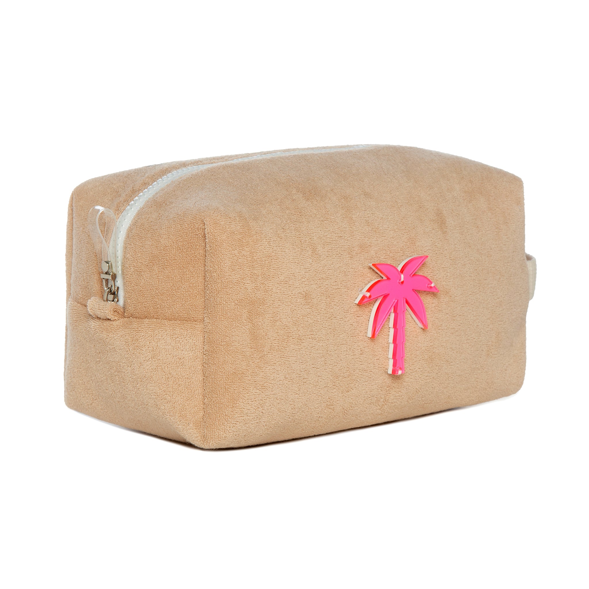 JUJU Pouch | Beige Towel Palm Tree