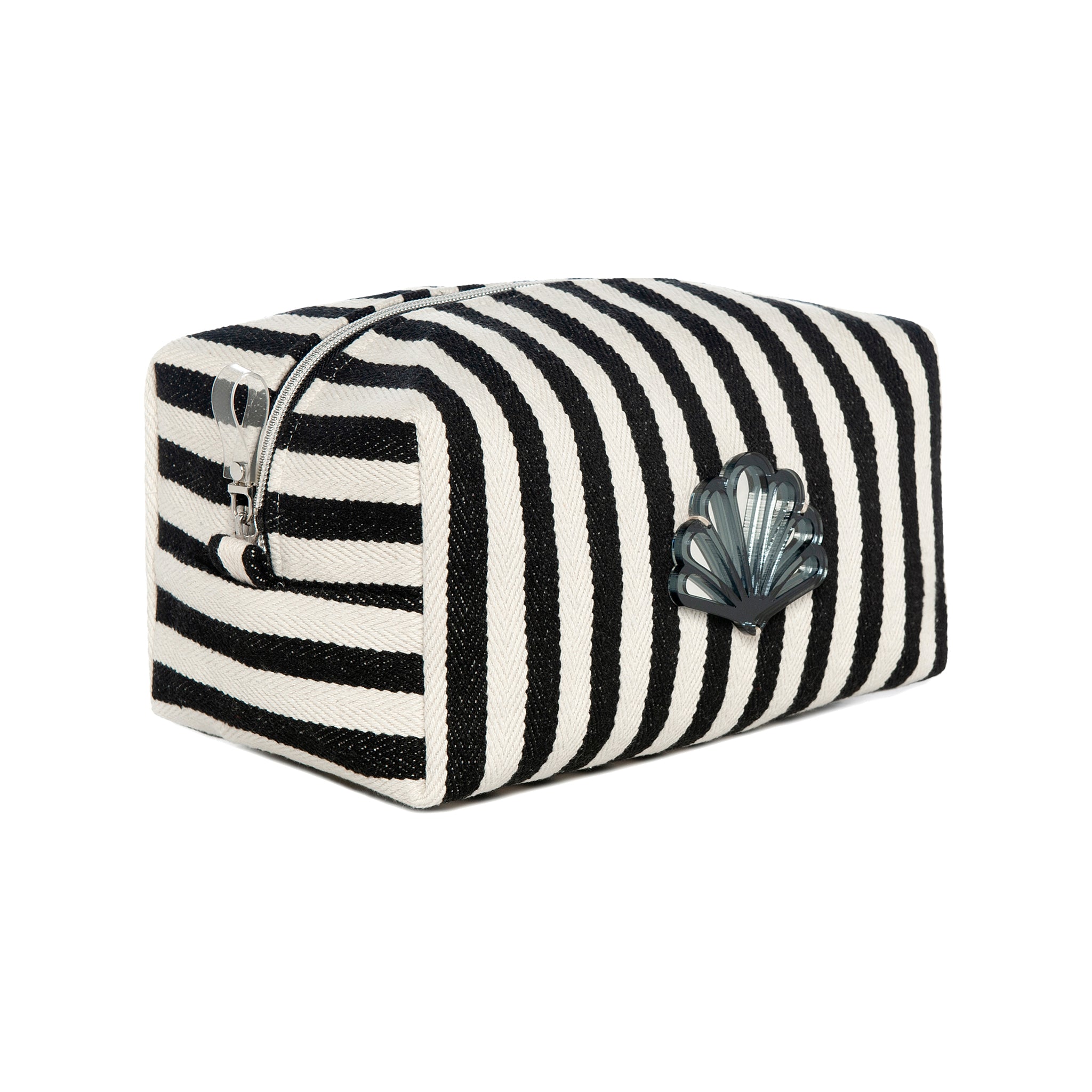 JUJU Pouch | Black Stripes Peacock