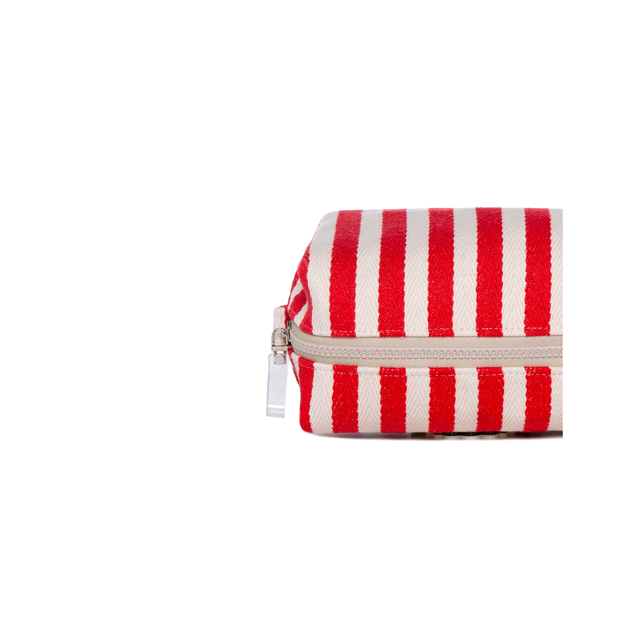 HAZEL Pouch | Red Stripes Coral