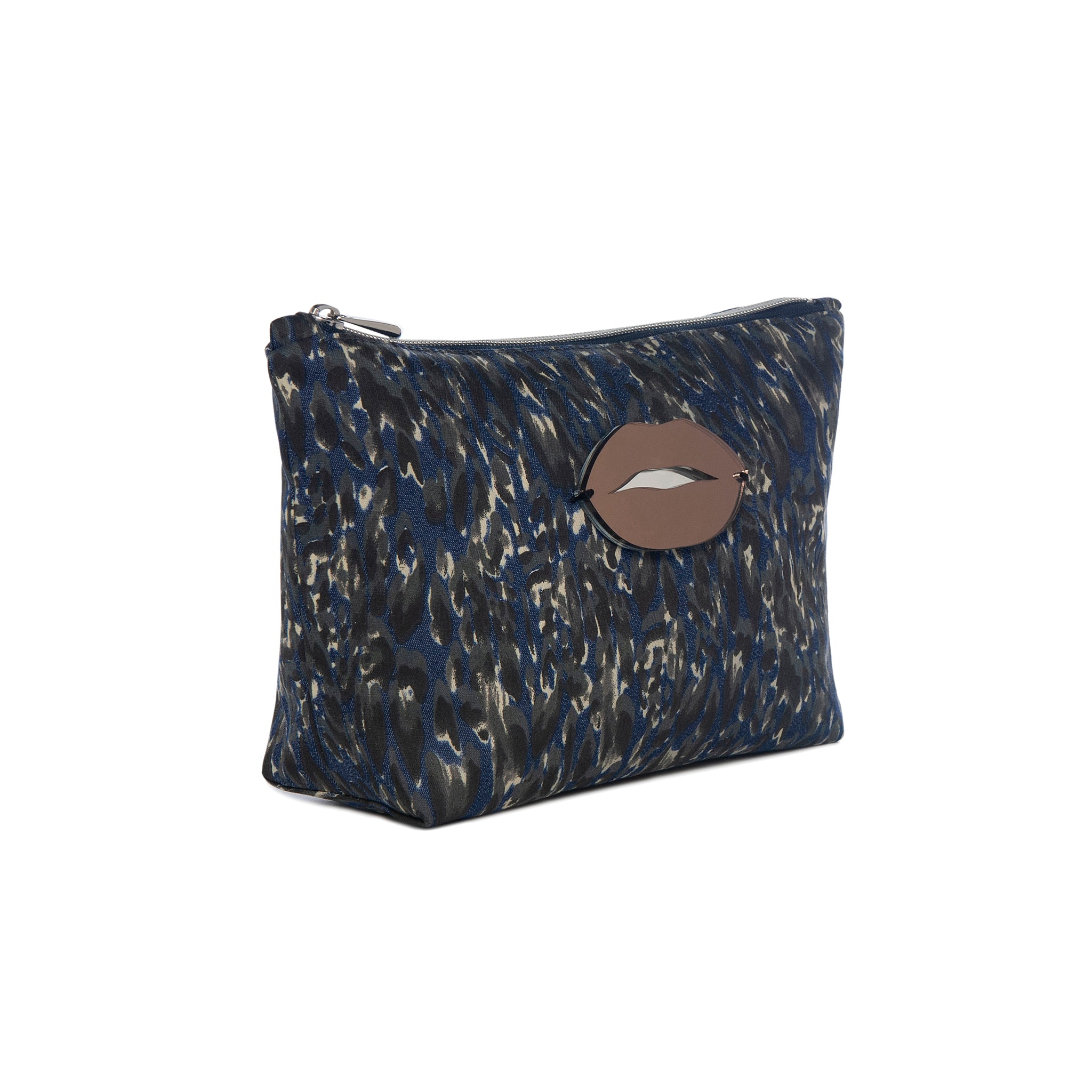 MARGO Pouch | Denim Animal Lips