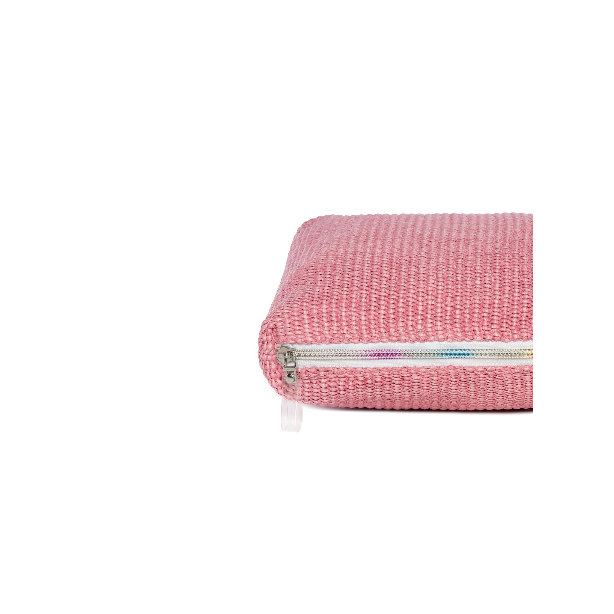 INES Pouch | Bubblegum Raffia Turtle