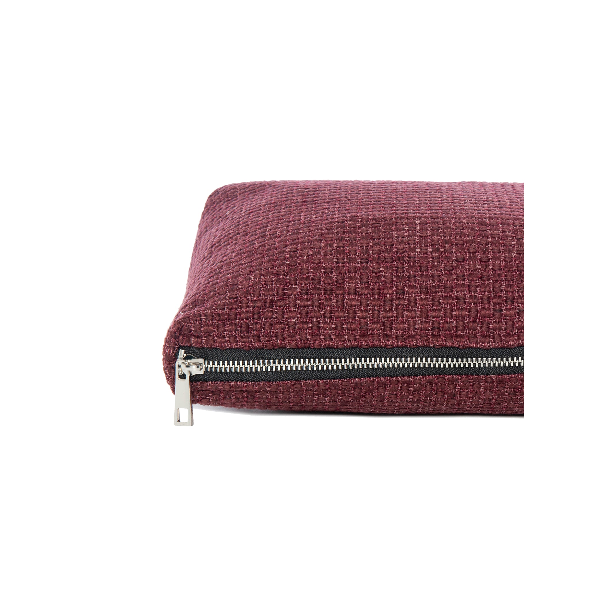 INES Pouch | Burgundy Woven Heart
