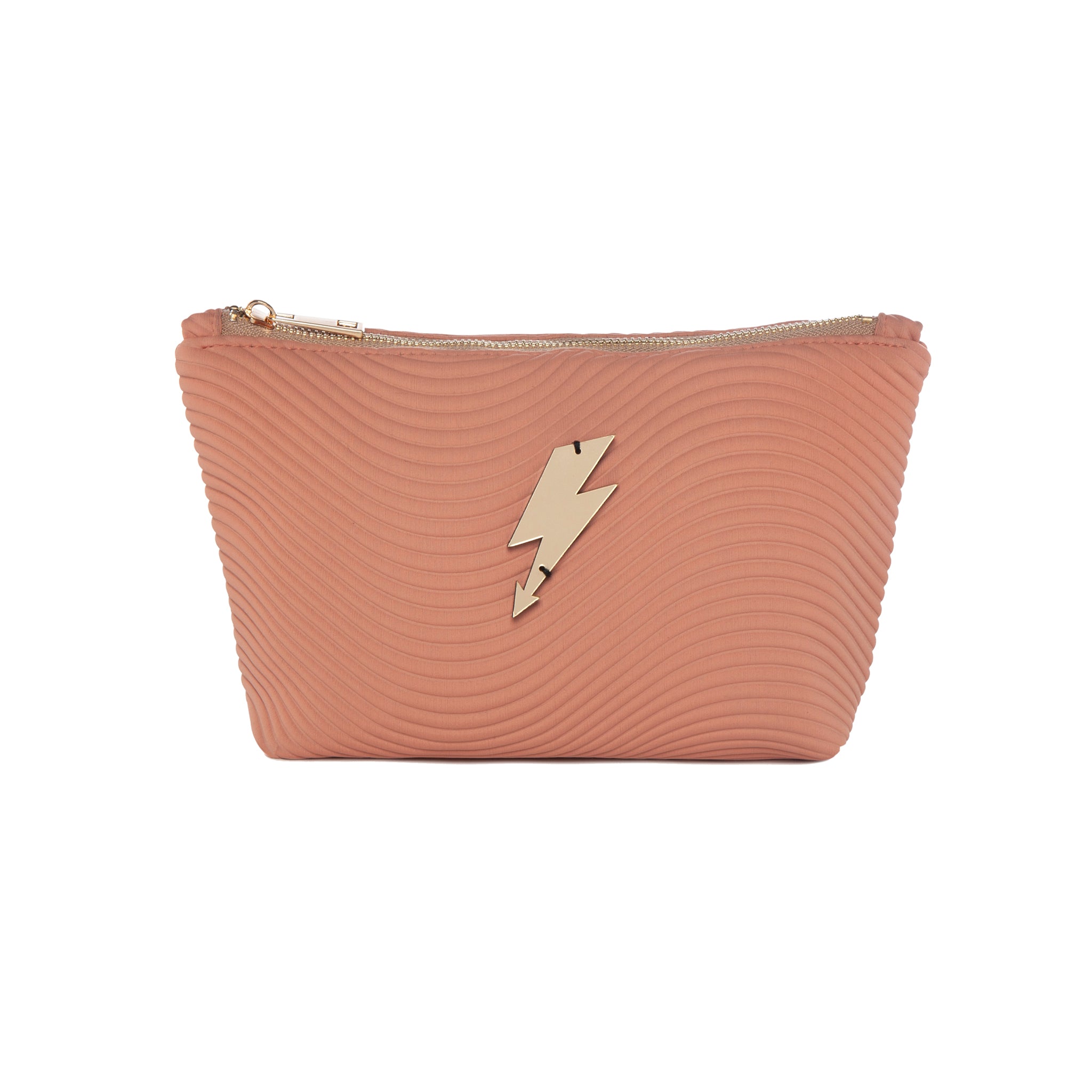 MARGO Pouch | Dusty Pink Scubawave Arrow Lightning