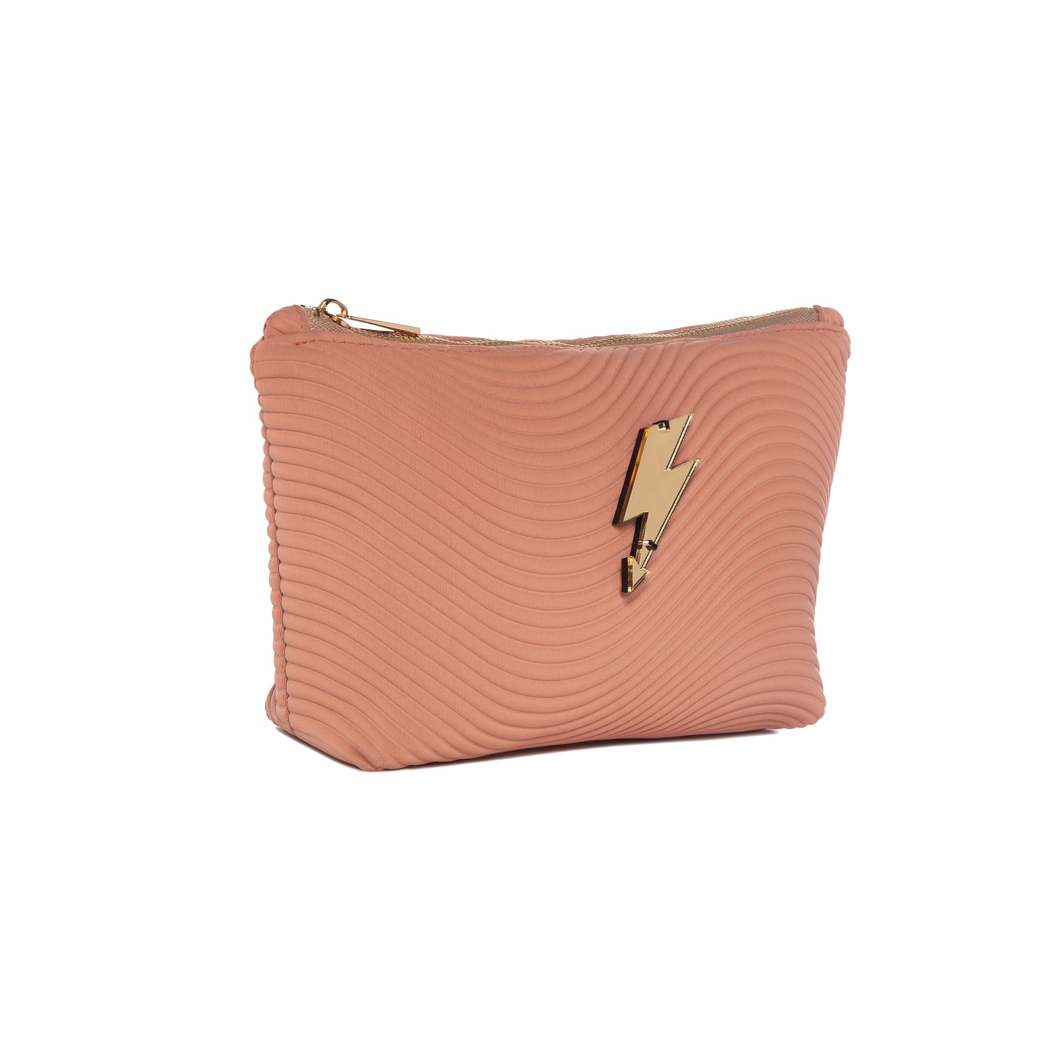 MARGO Pouch | Dusty Pink Scubawave Arrow Lightning