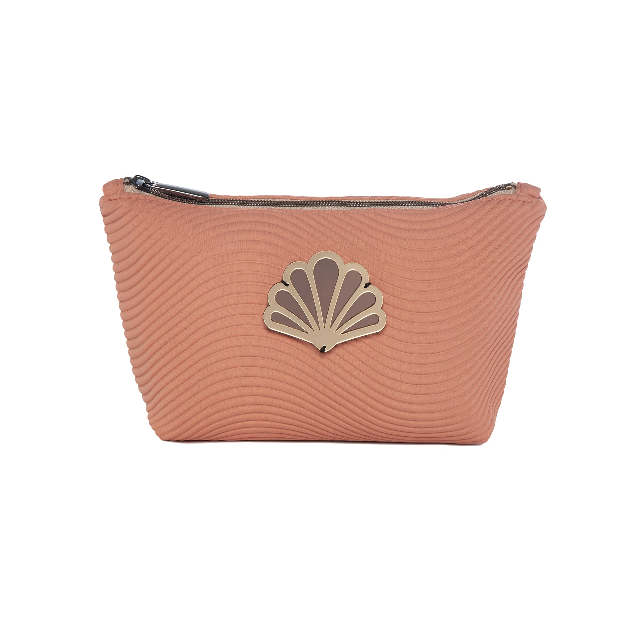 MARGO Pouch | Dusty Pink Scubawave Peacock