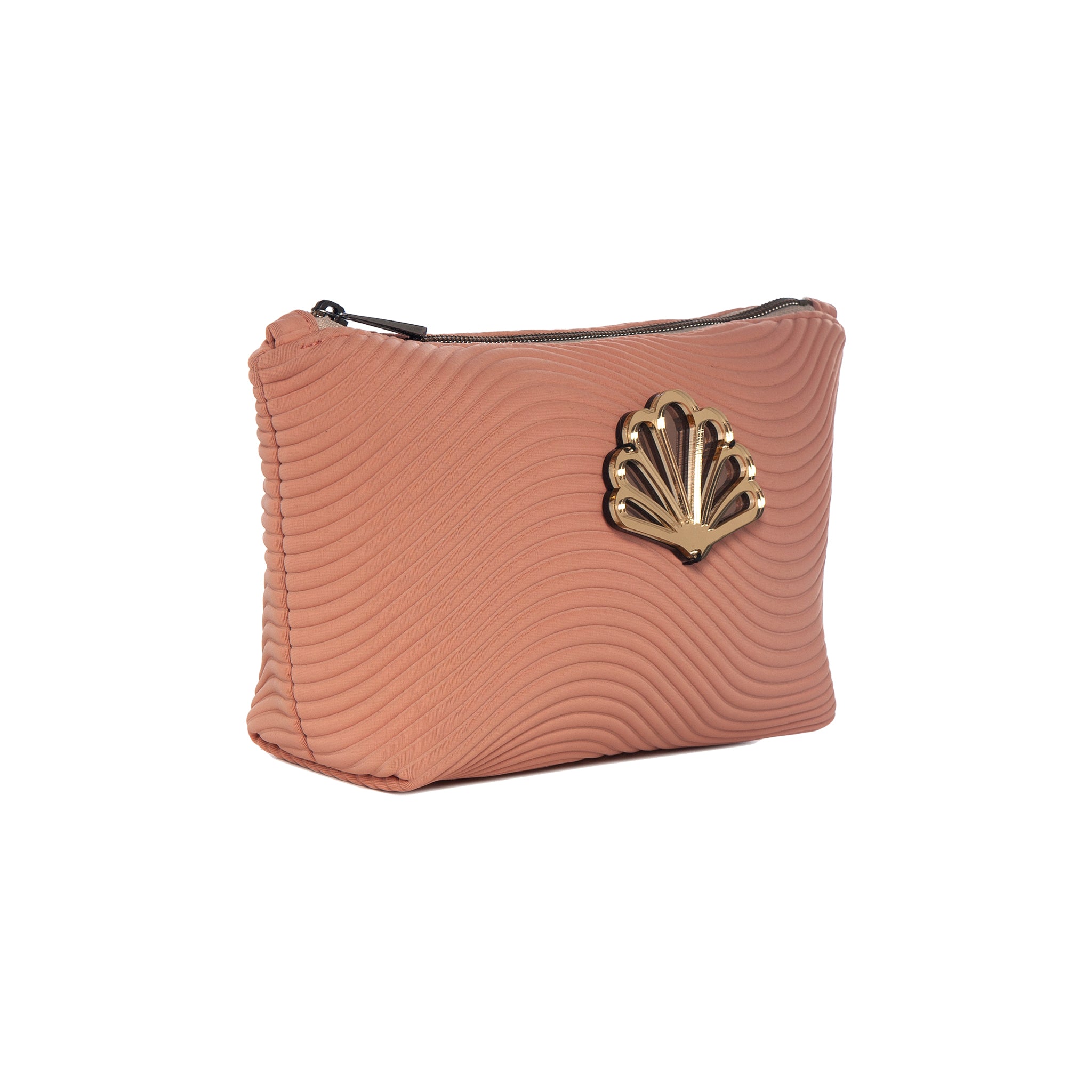 MARGO Pouch | Dusty Pink Scubawave Peacock