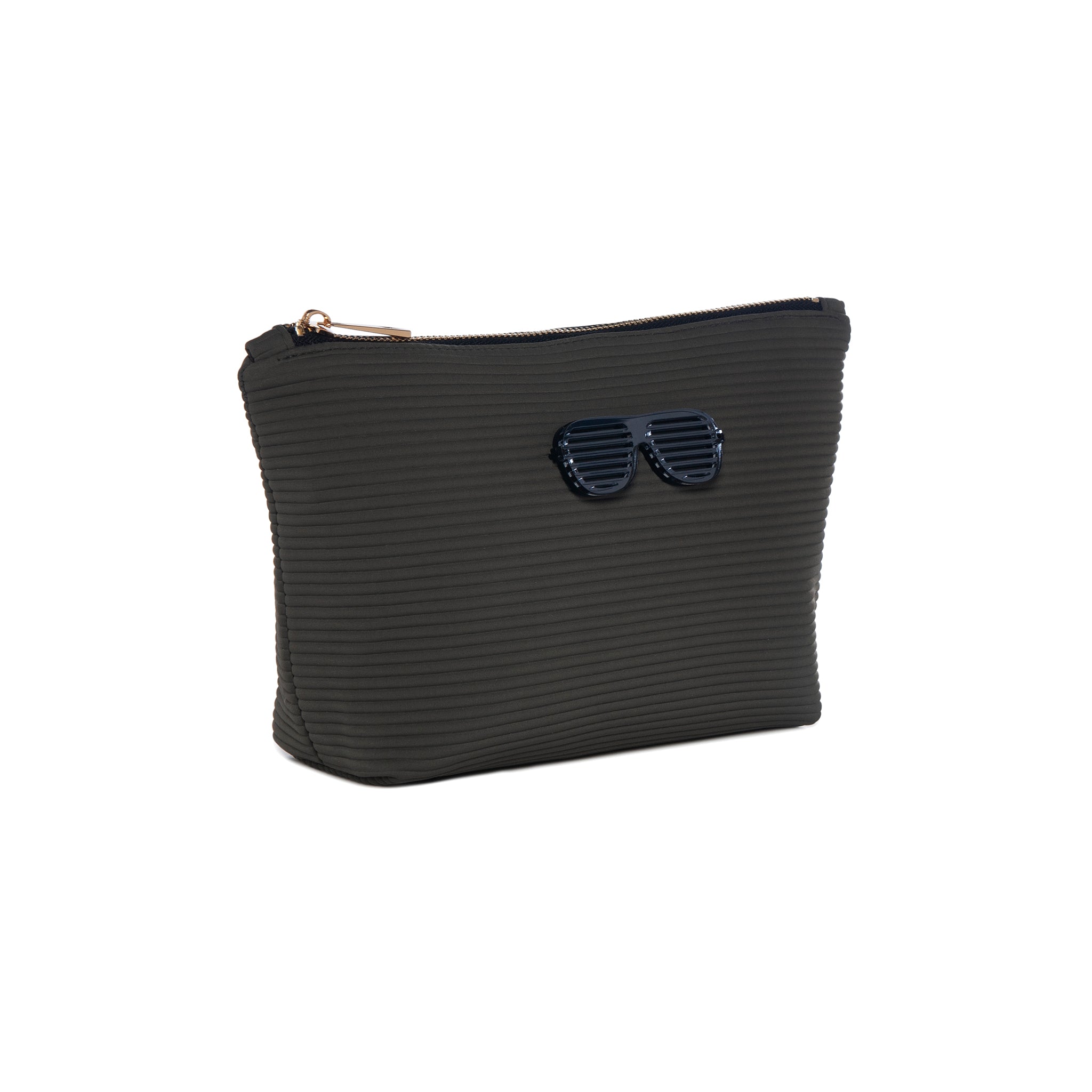 MARGO Pouch | Grey Scuba Lines Glasses