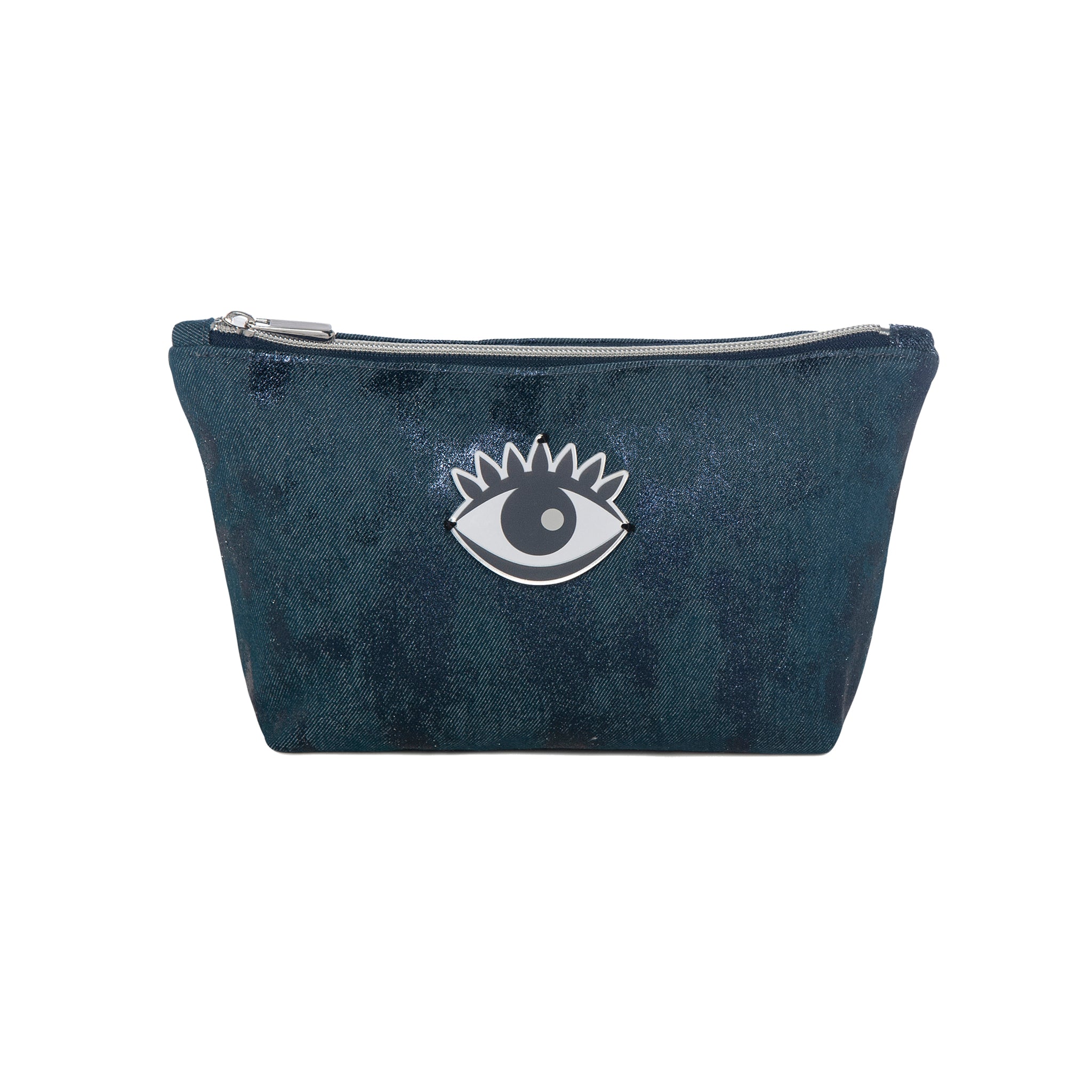 MARGO Pouch | Blue Shinny Canvas Eye