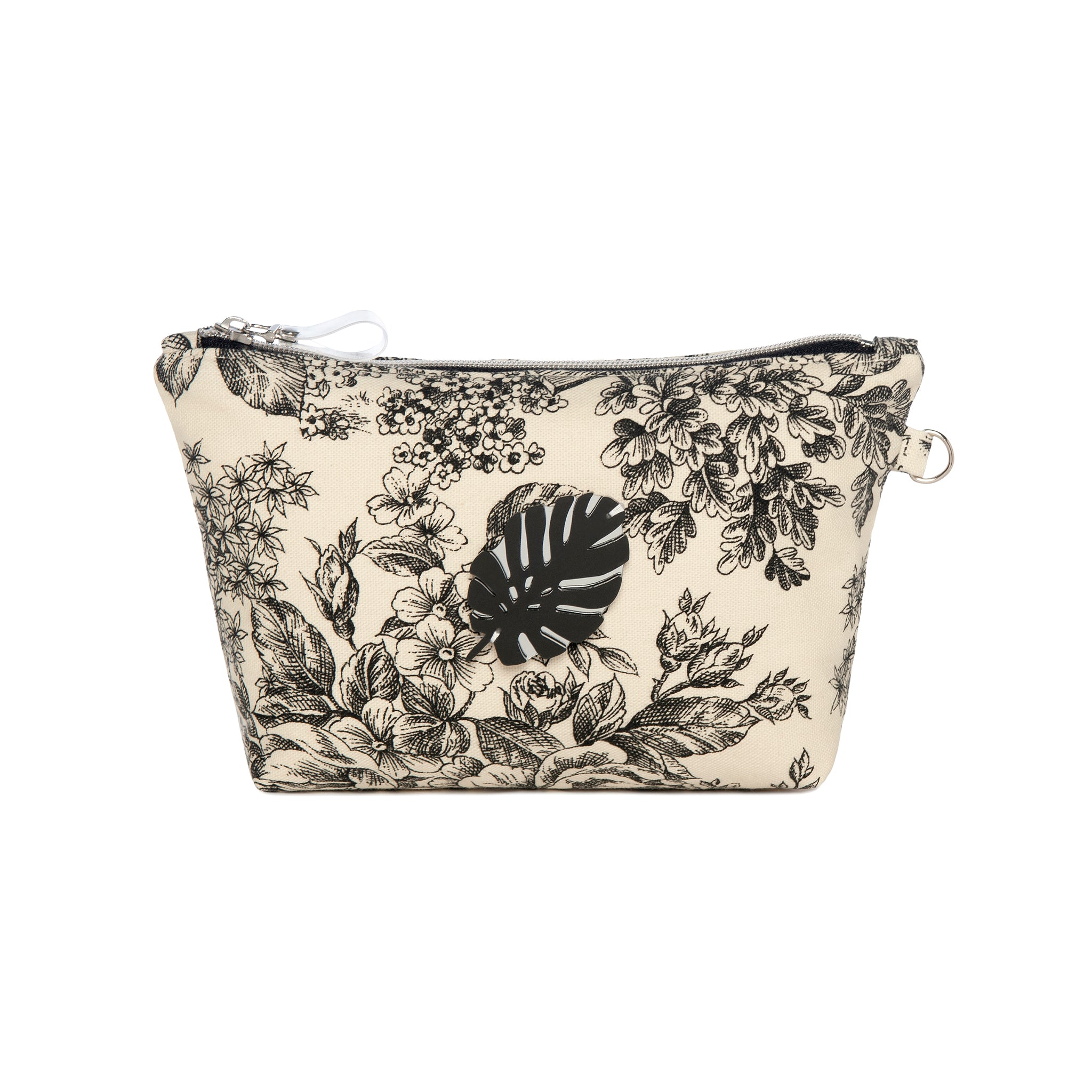 MARGO Pouch | Black Countryside Tropical Leaf