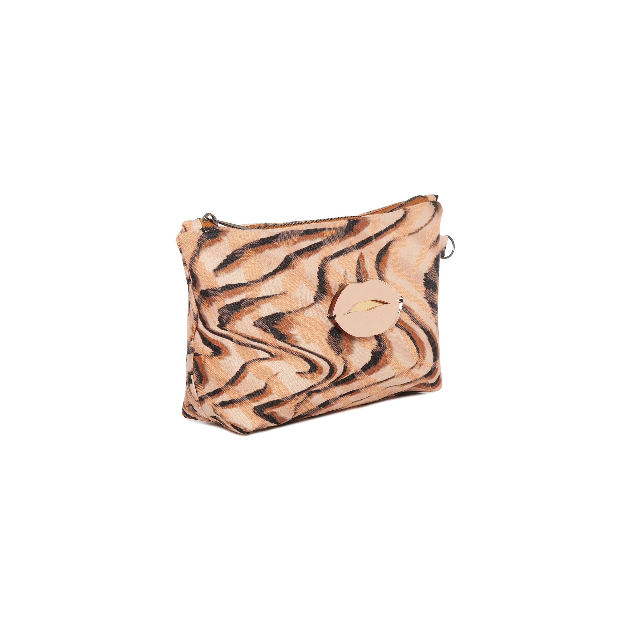 MARGO Pouch | Beige Animal Wash Lips