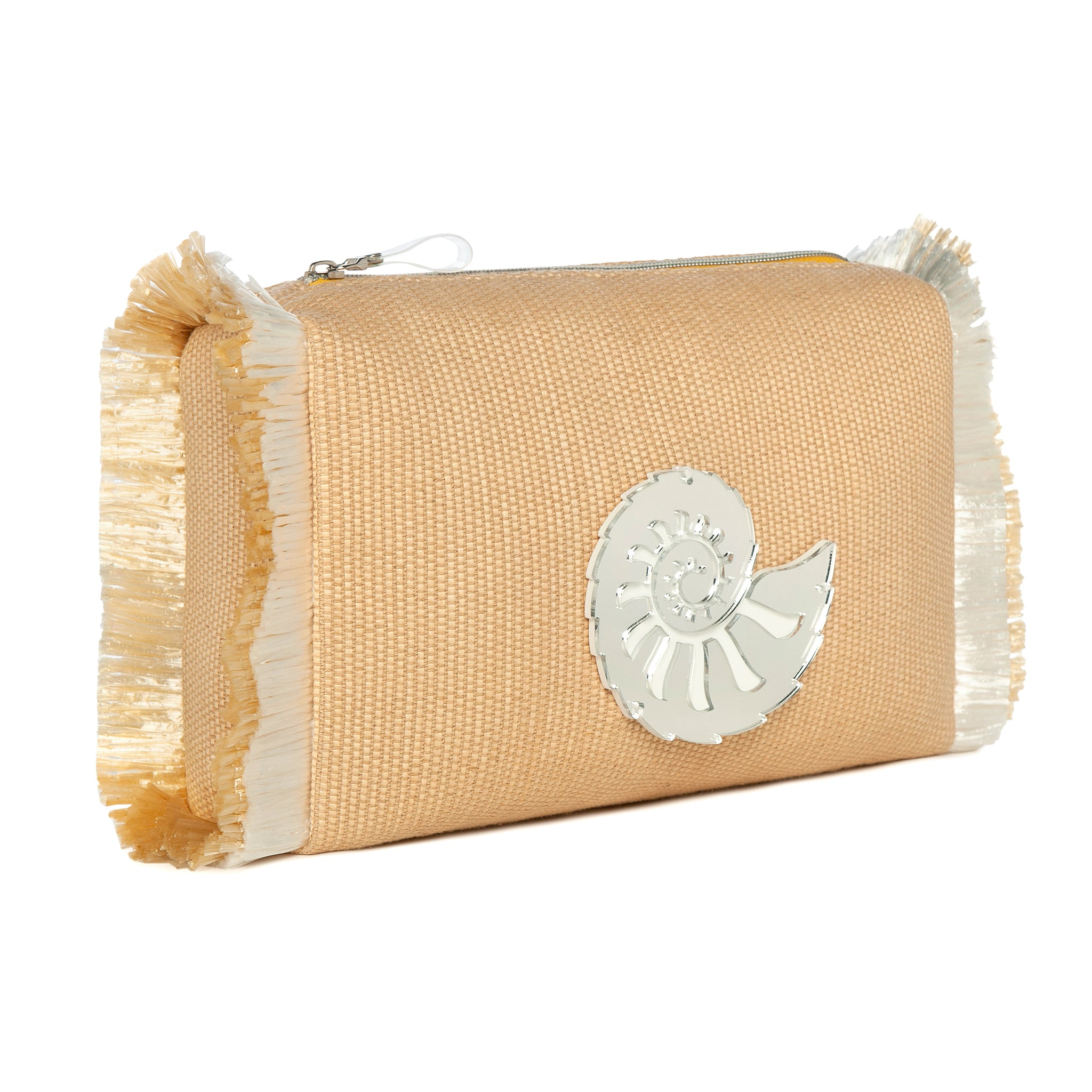 MELISSA Pouch | Beige Stamp Shell