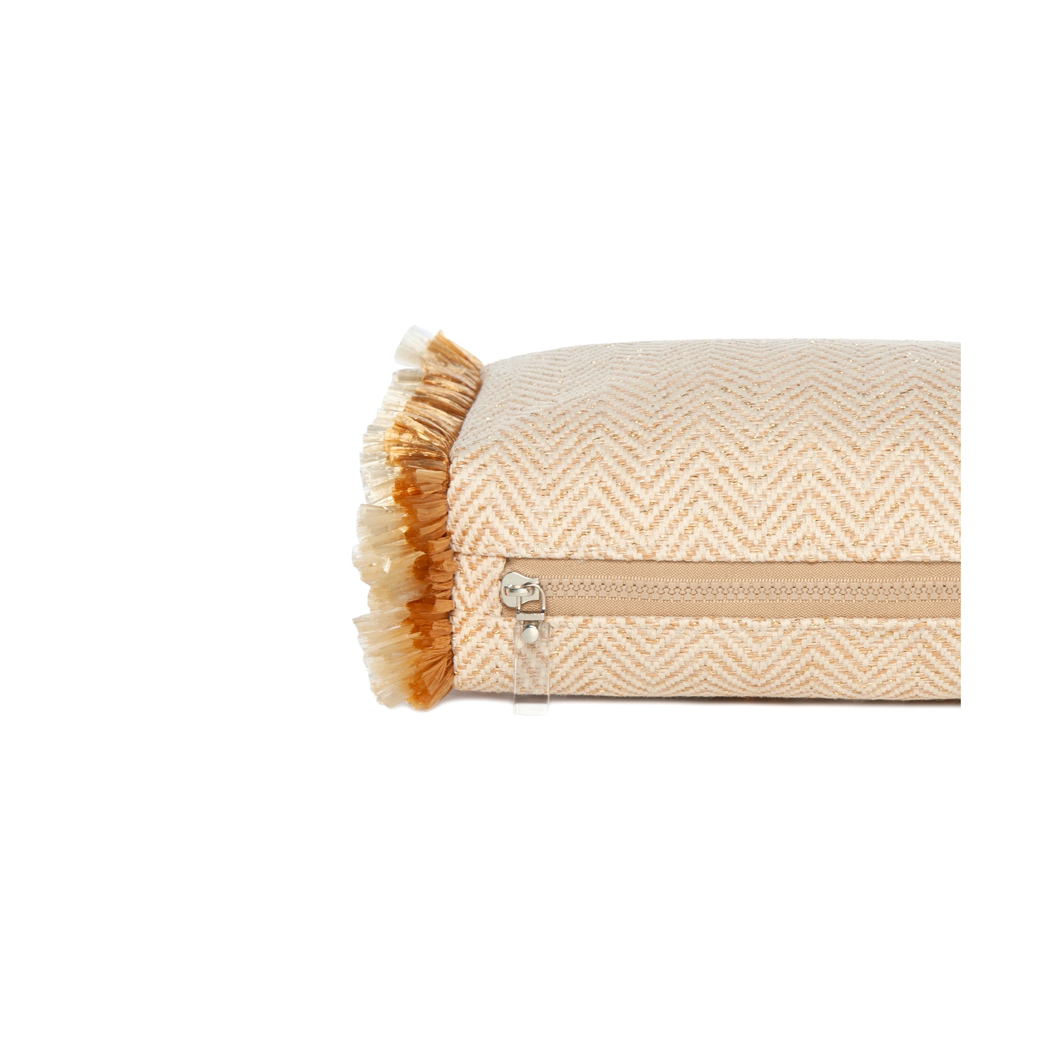 MELISSA Pouch | Gold Ecru Chevron Waterlily