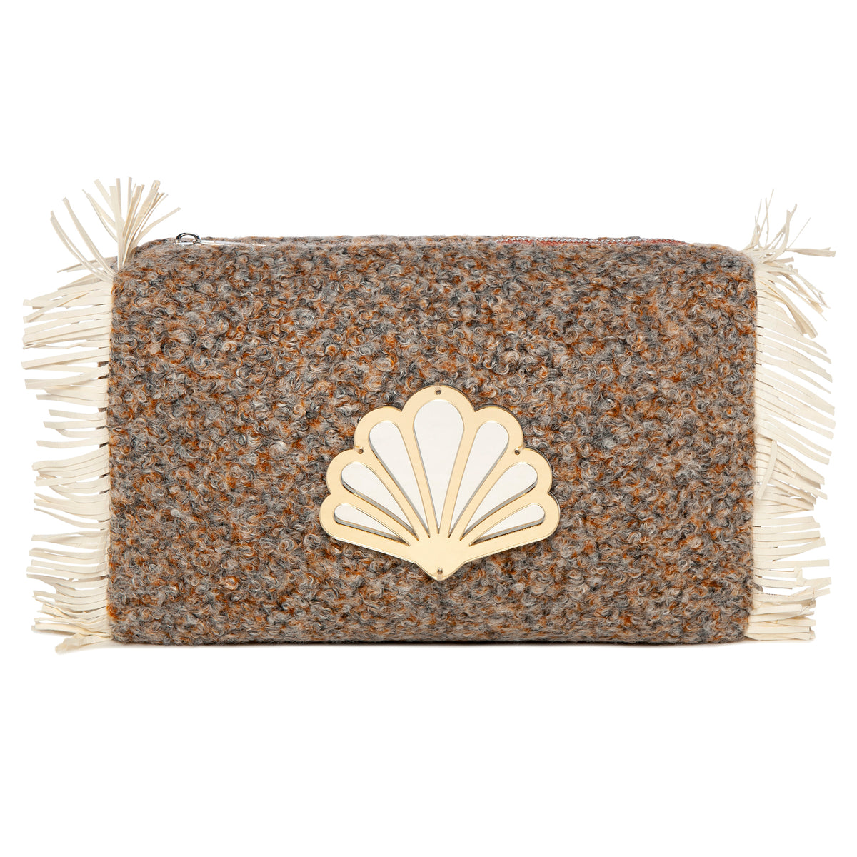 MELISSA Pouch | Mocha Snowball Peacock