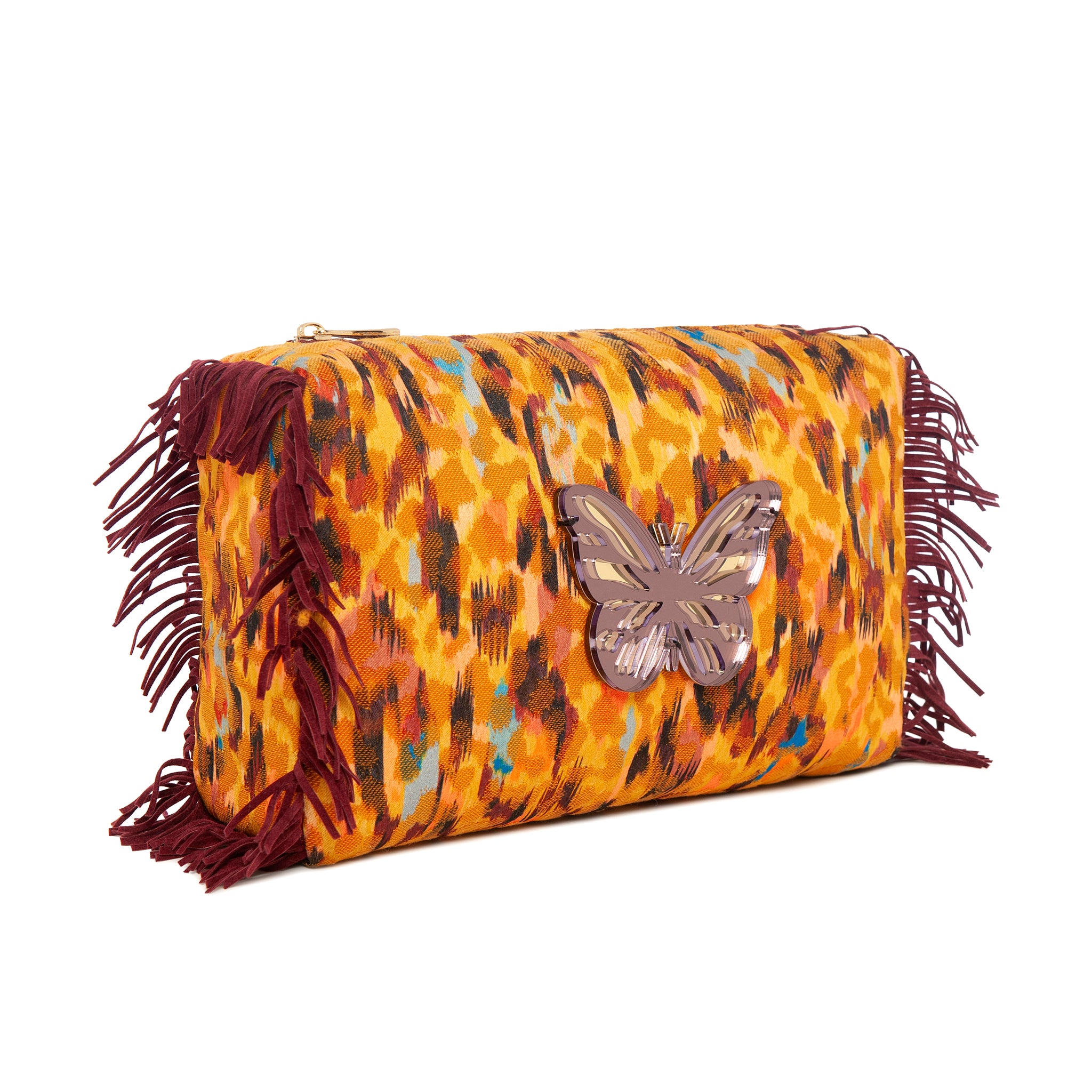 MELISSA Pouch | Yellow Paint Brush Butterfly