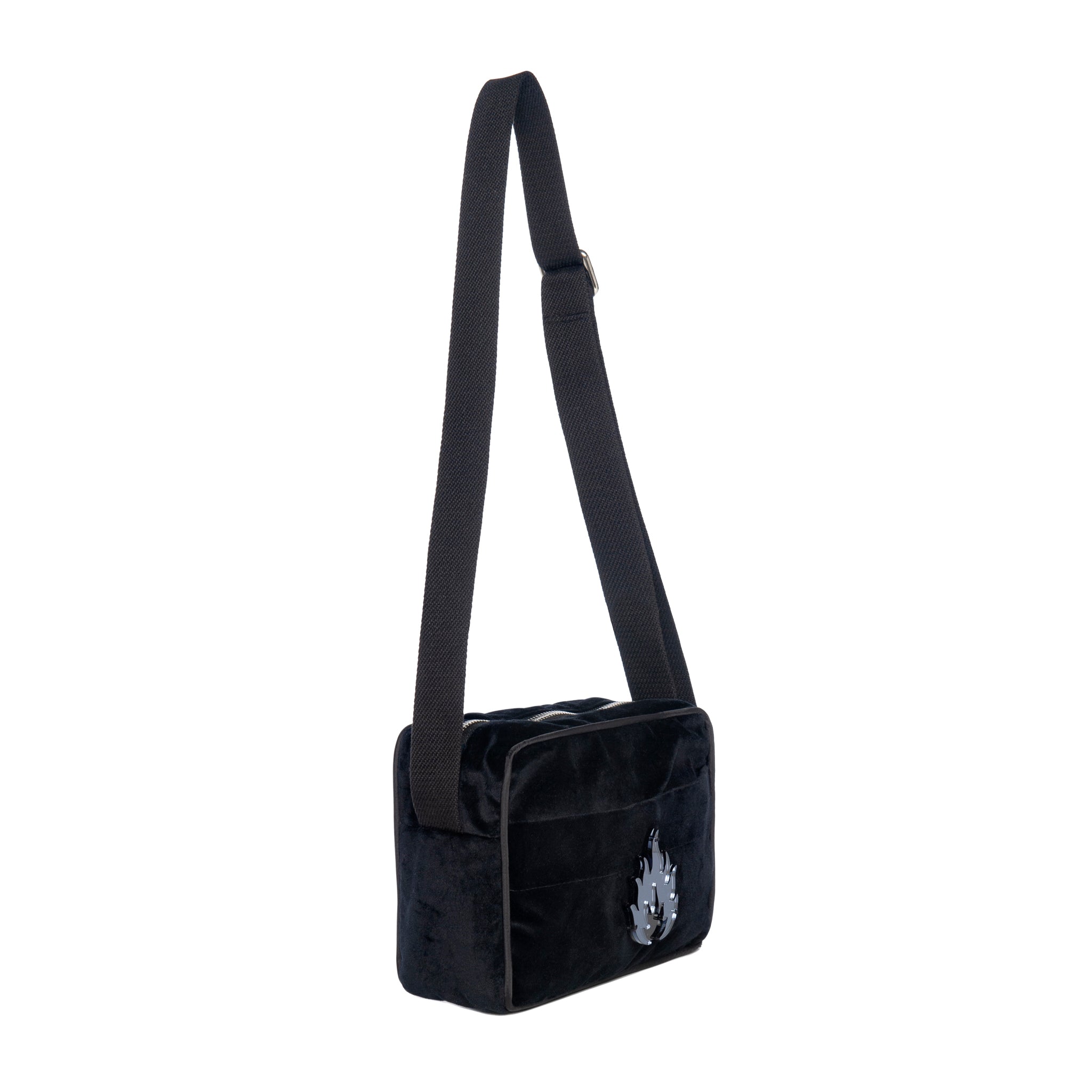 MIMI Shoulder Bag Small | Black Velvet Flame