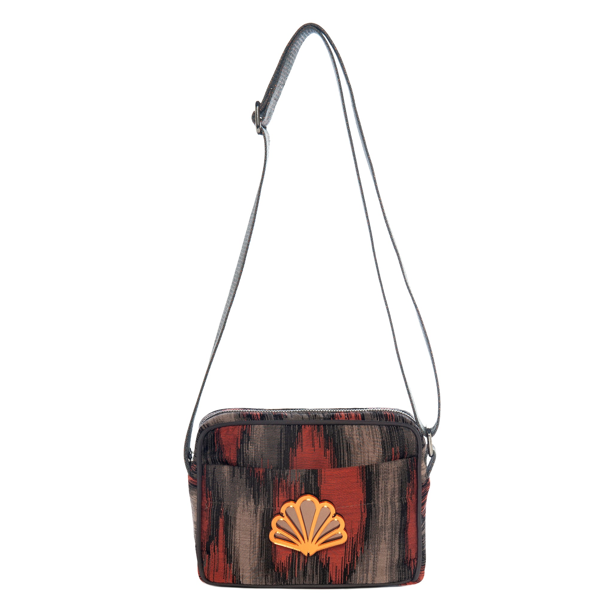 MIMI Shoulder Bag Small | Terracotta Ikat Peacock