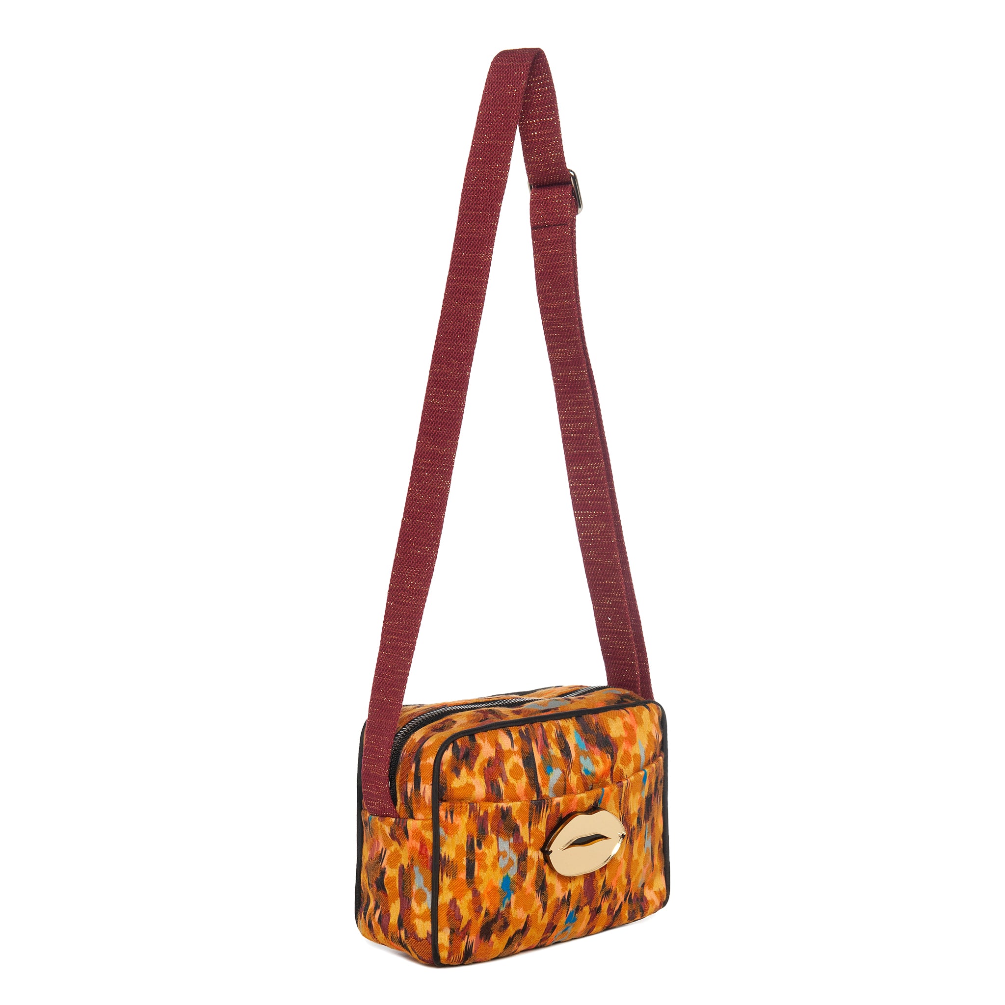 MIMI Shoulder bag small | Yellow Paint Brush Lips
