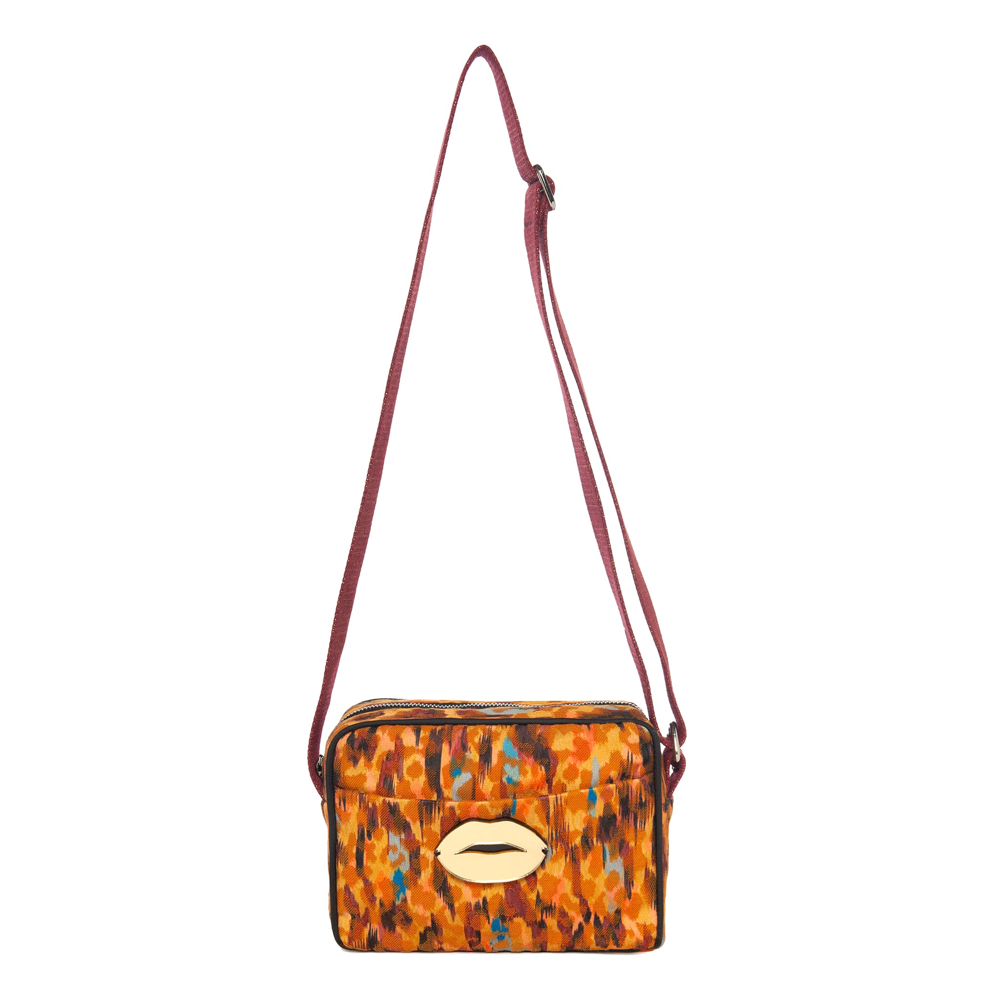 MIMI Shoulder bag small | Yellow Paint Brush Lips