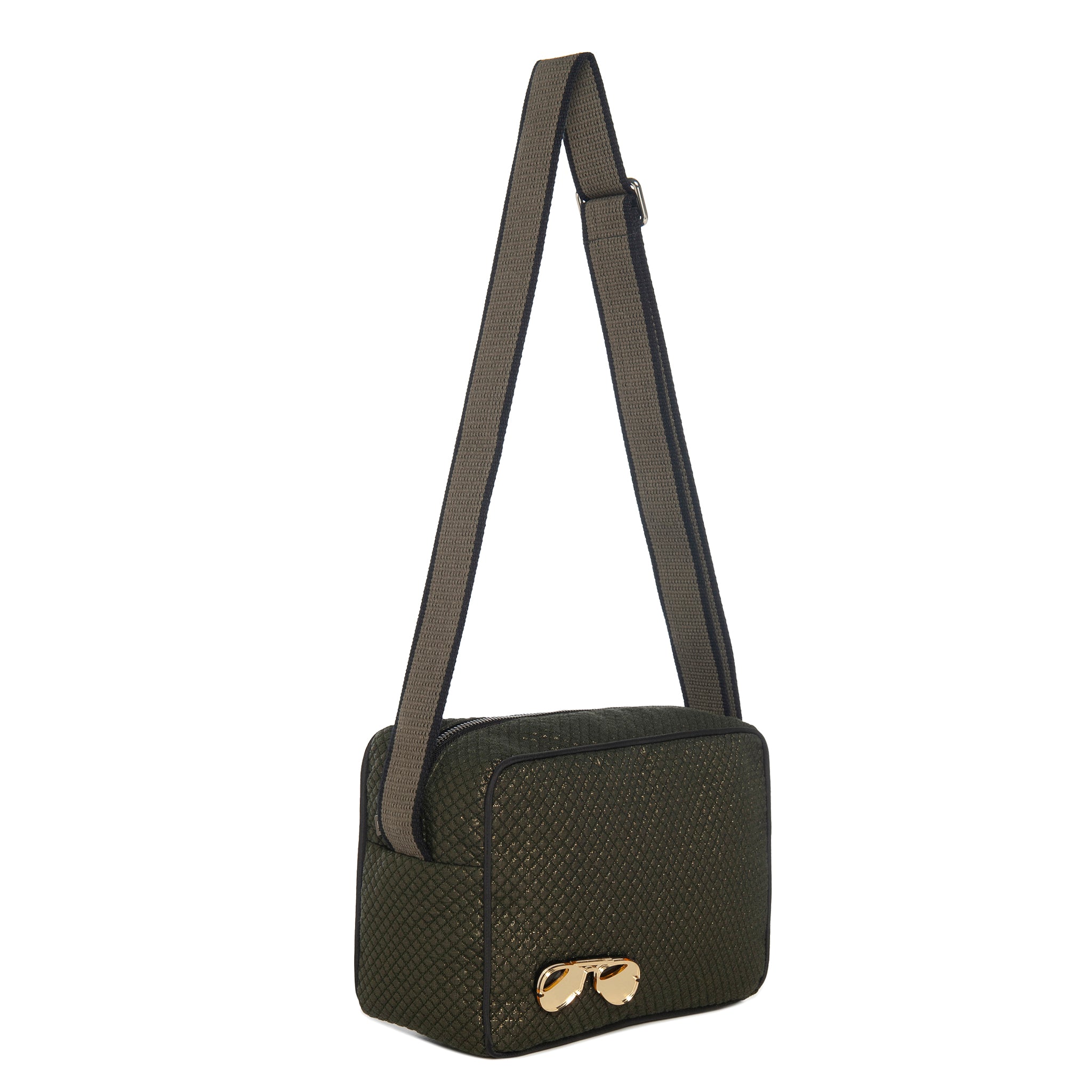 NADIA Shoulder Bag | Shinny Dark Green Glasses