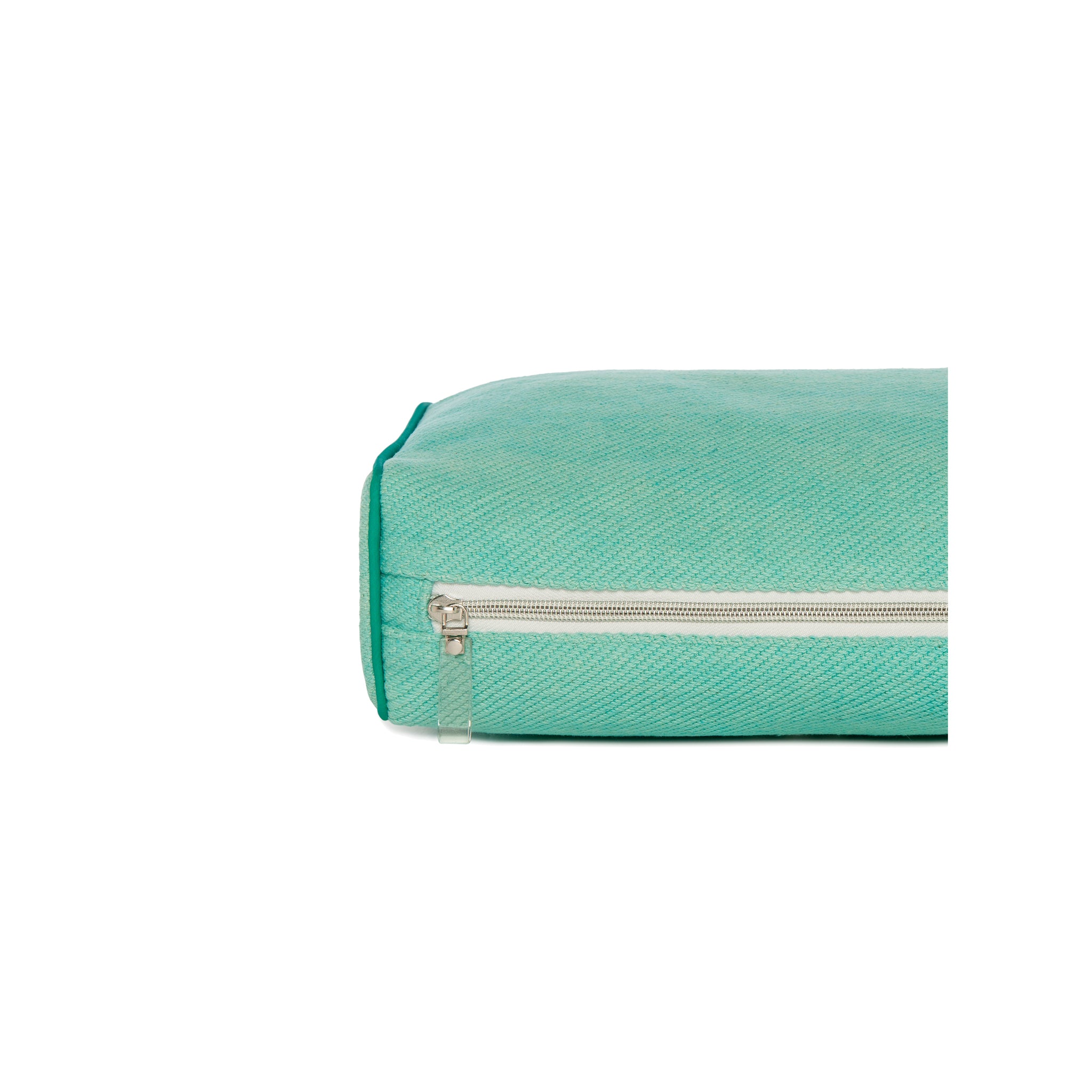 OLIVIA Pouch | Aqua Diagonal Waterlily