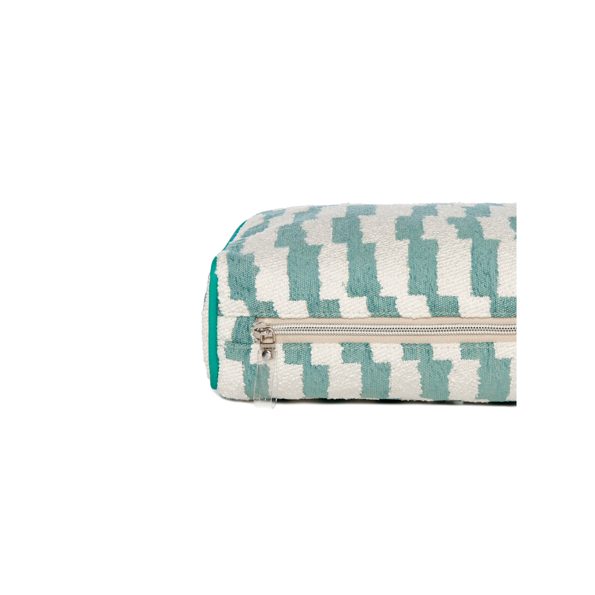 OLIVIA Pouch | Green White Brick Coral