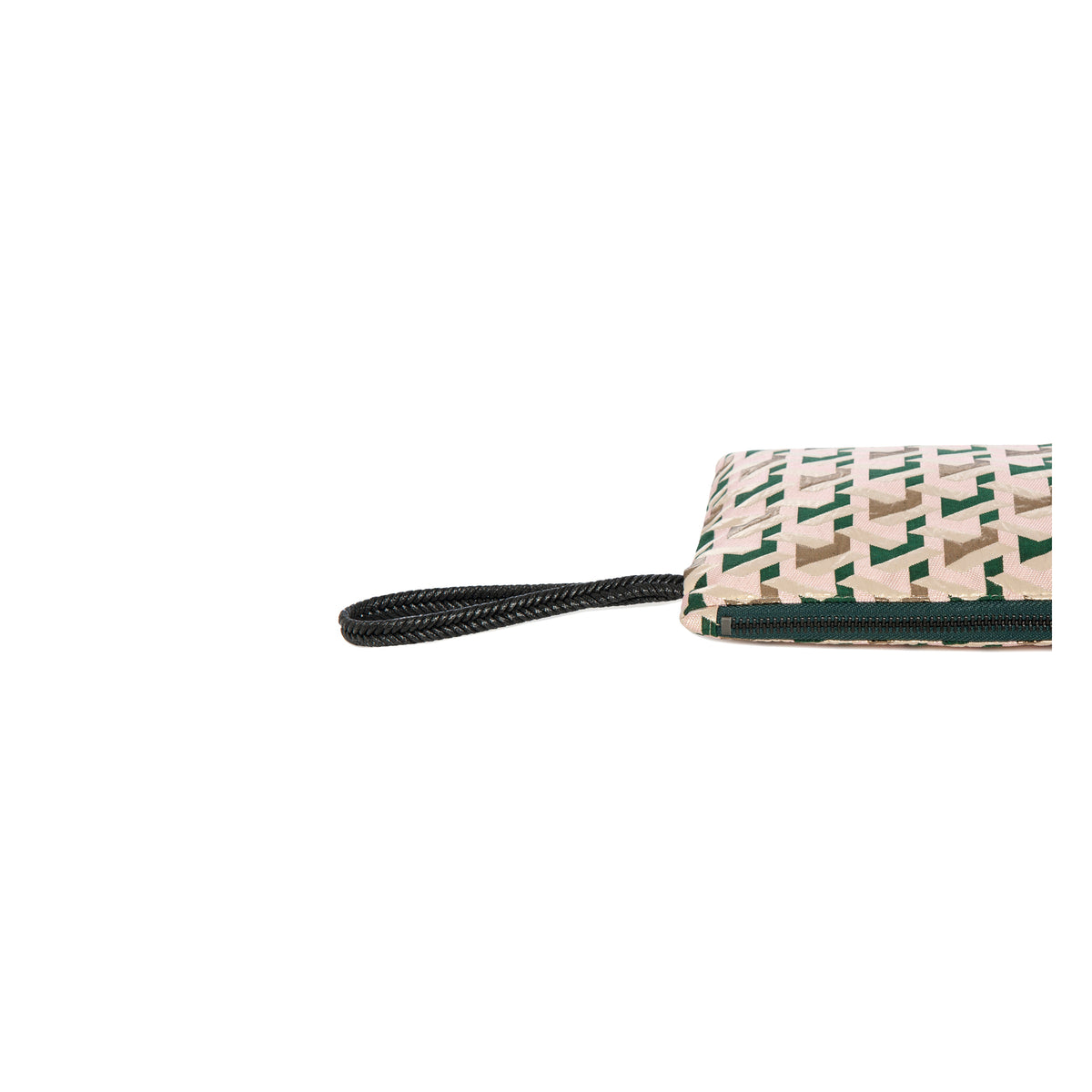 STELLA Pouch | Pink Green Metal Flower