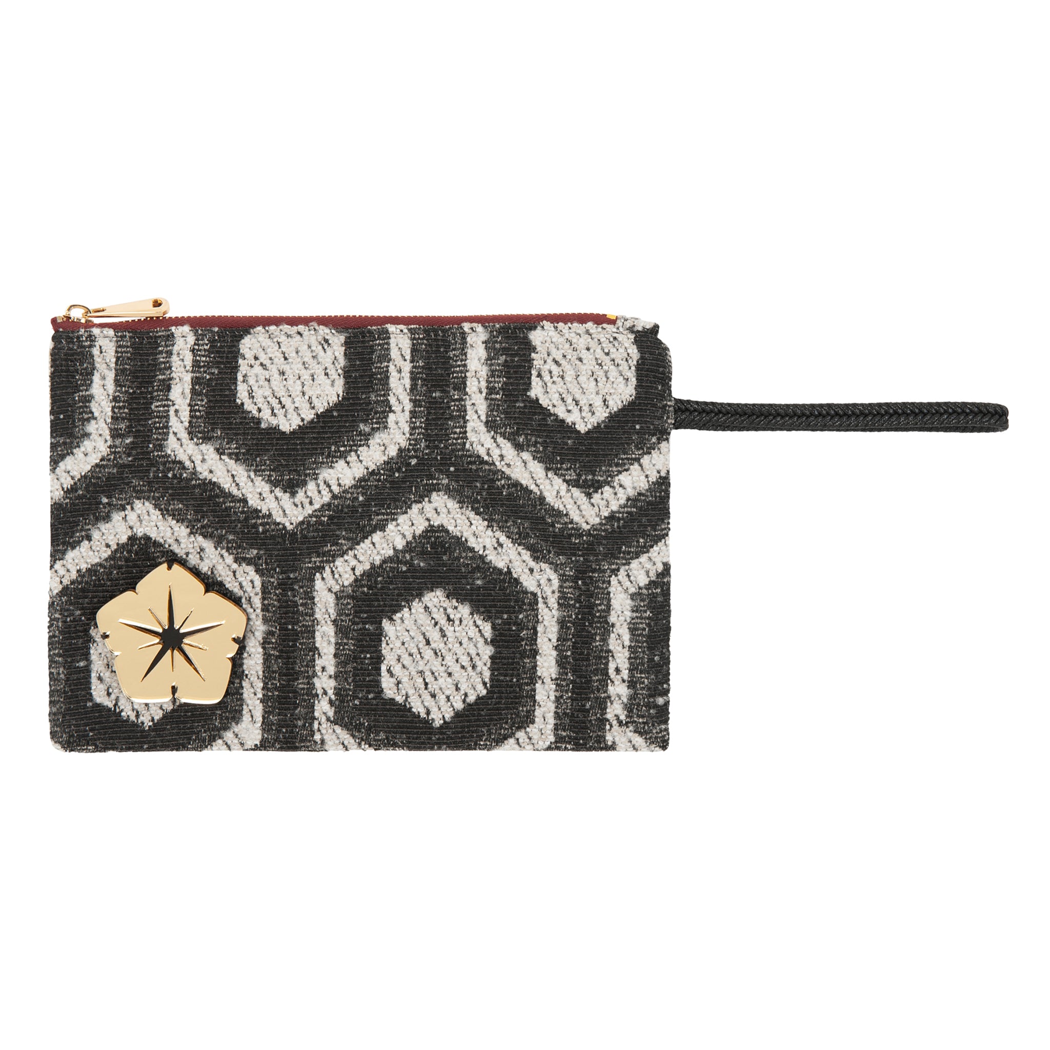 STELLA Pouch | Grey Hexagon Flower