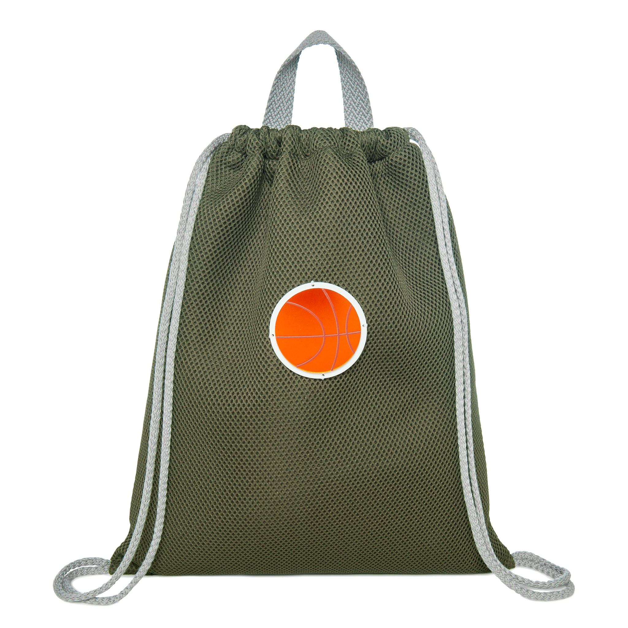TATE Backpack | Khaki Bubbles Shinny Basketball