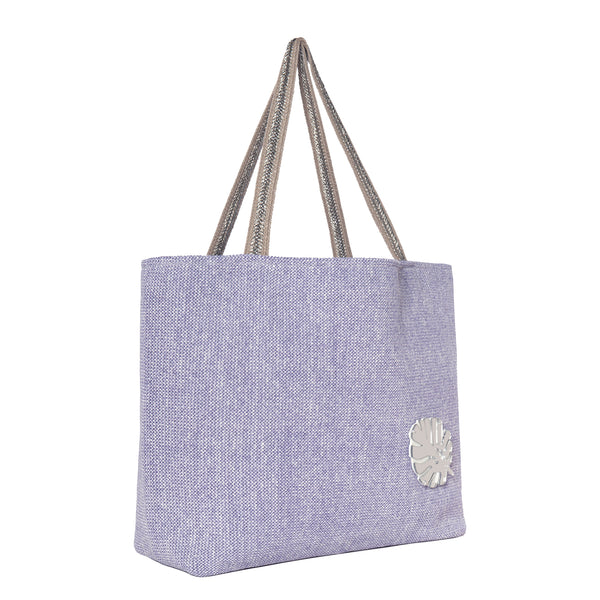 URBAN Large Tote bag | Naked Lilac Tropical Leaf - KOKU Concept