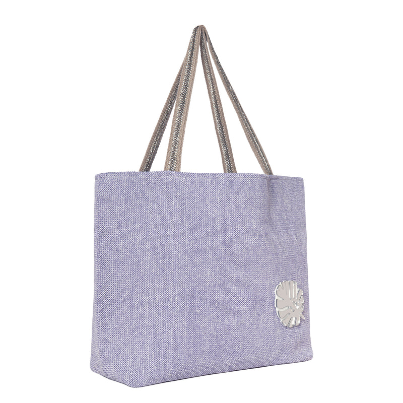 URBAN Large Tote bag | Naked Lilac Tropical Leaf - KOKU Concept