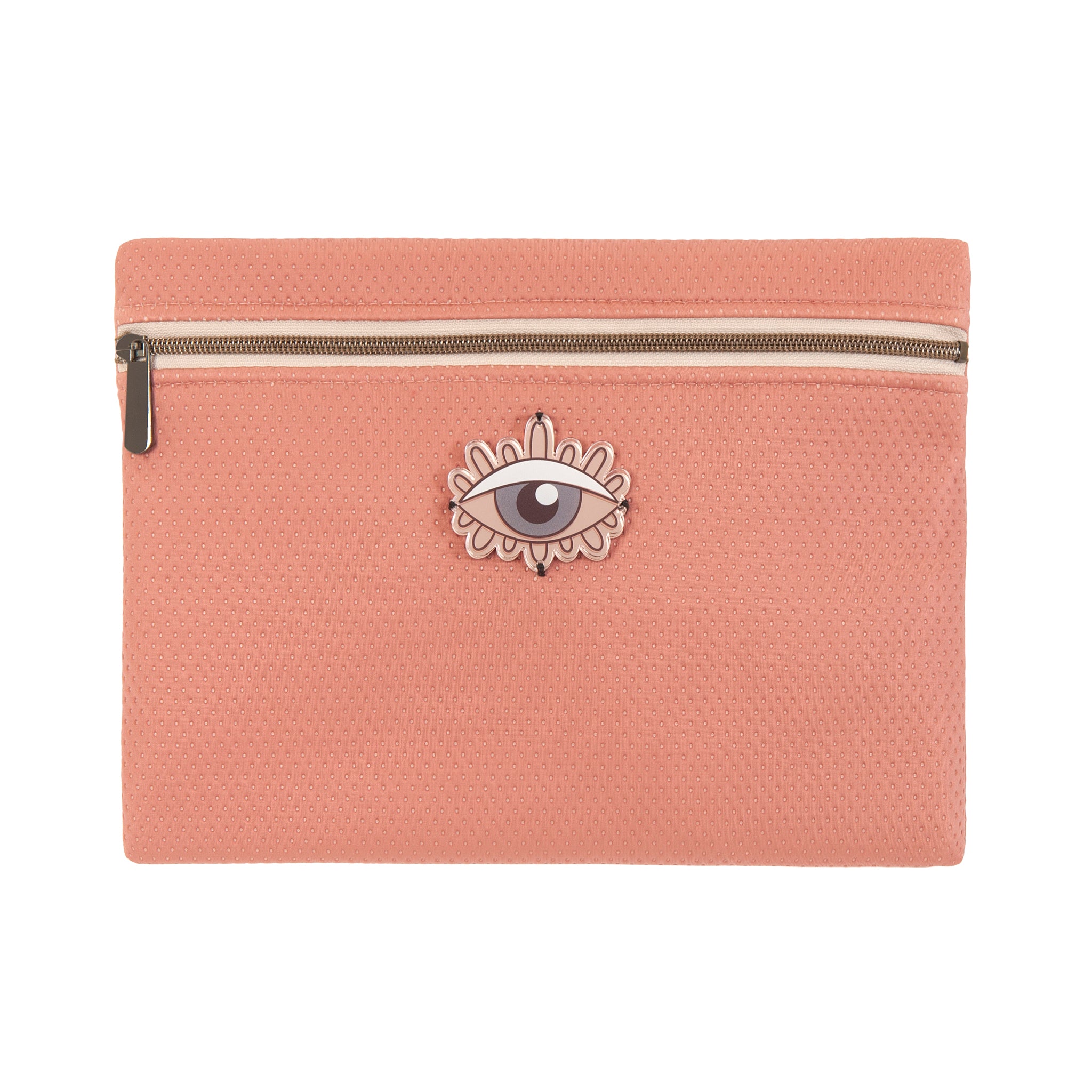 VIOLET Pouch | Dusty Pink Dots Evil Eye