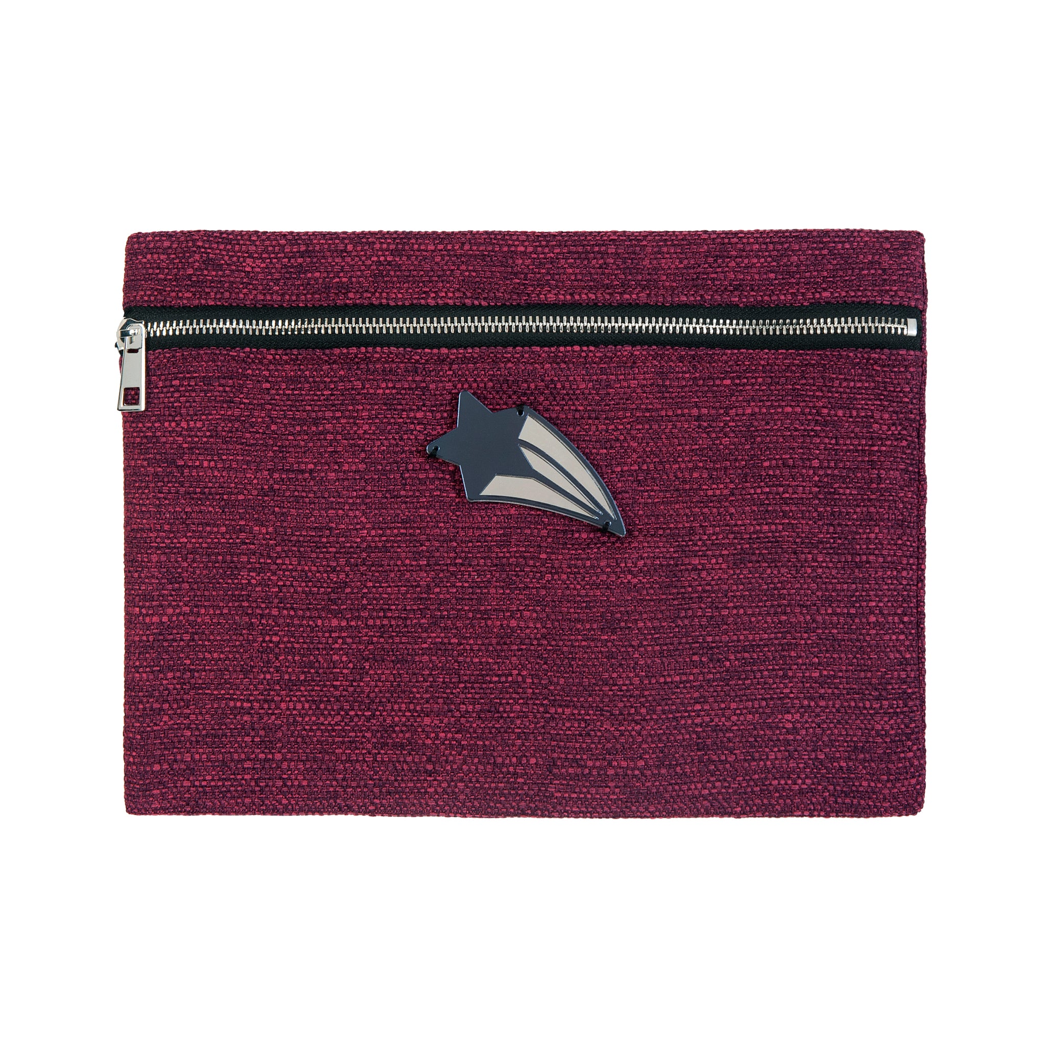 VIOLET Pouch | Dark Fuschia Woven Shooting Star