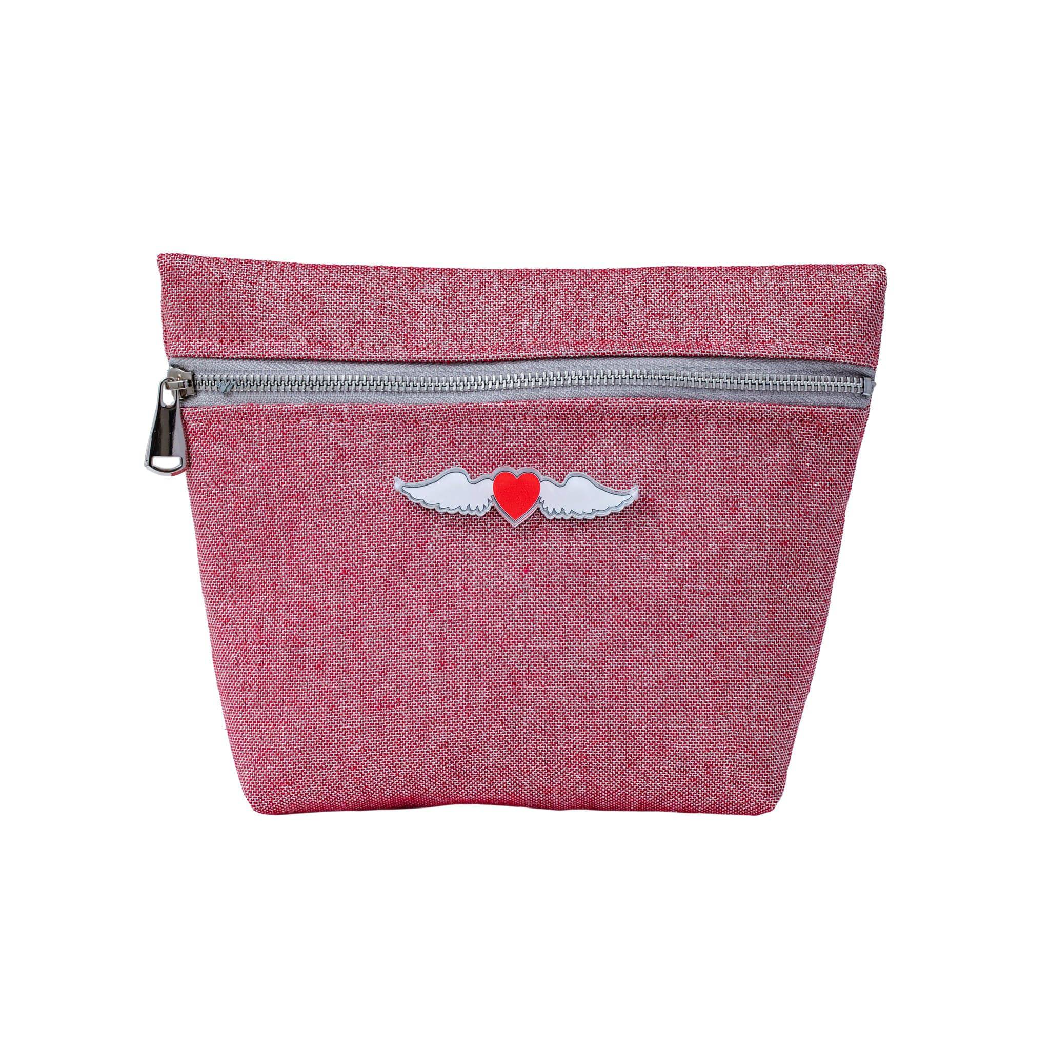 ALEXA Pouch | Red Sparkle Heart with Wings