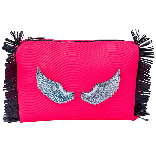MELISSA Pouch | Pink fluo scubawave wings