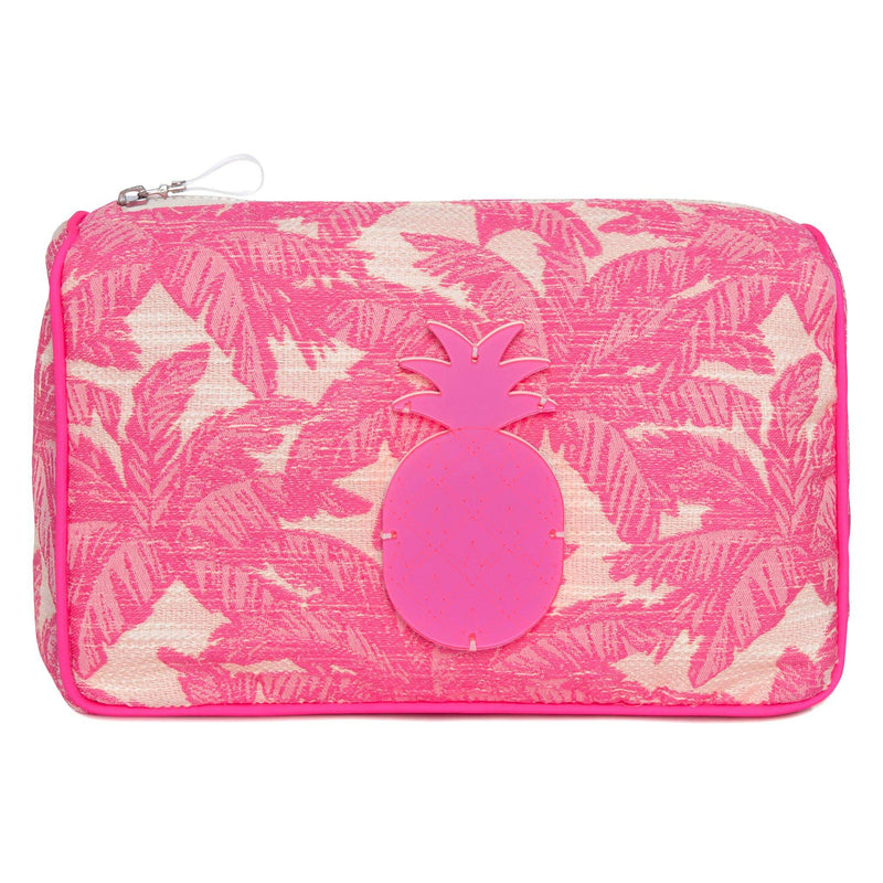 OLIVIA Pouch | Fuchsia Palms Pineapple