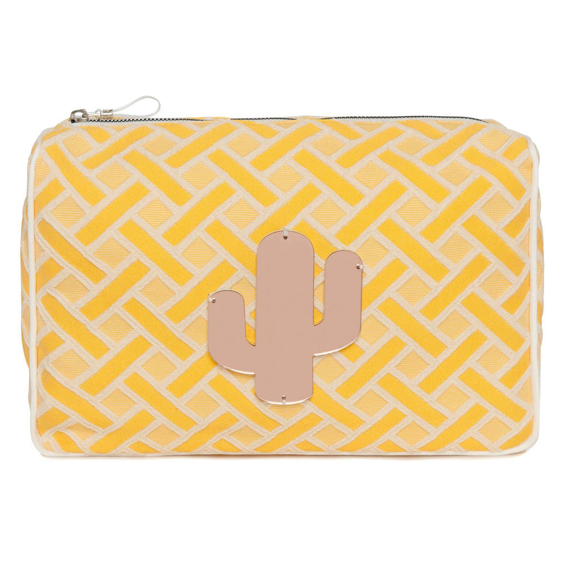 OLIVIA Pouch | Yellow Bamboo Cactus